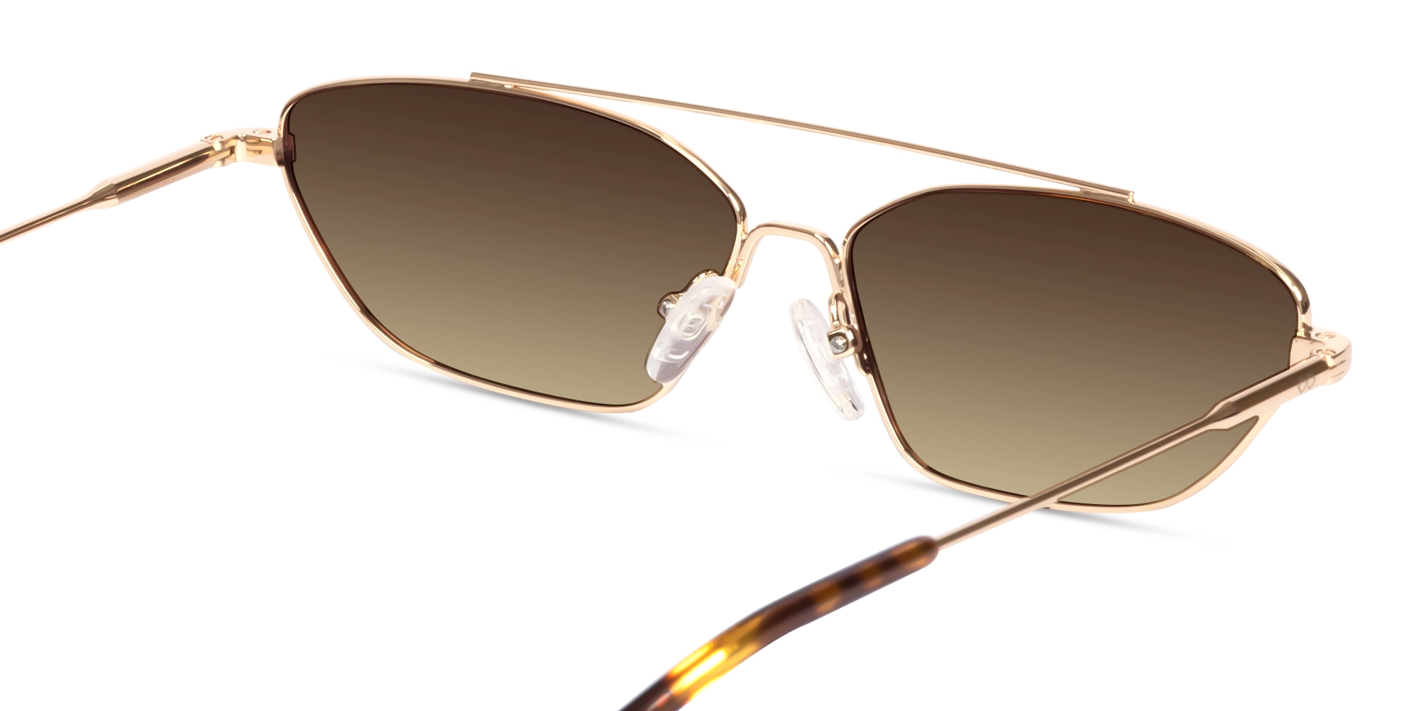 Gold Rectangle Geometric Metal Sunglasses 5