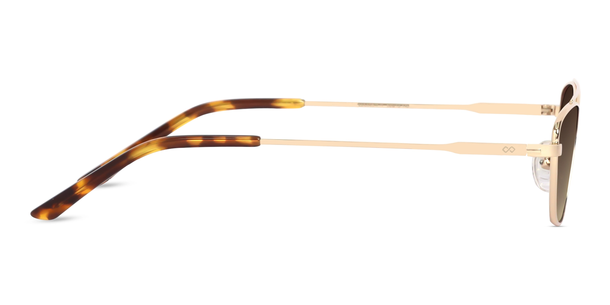 Gold Rectangle Geometric Metal Sunglasses 4