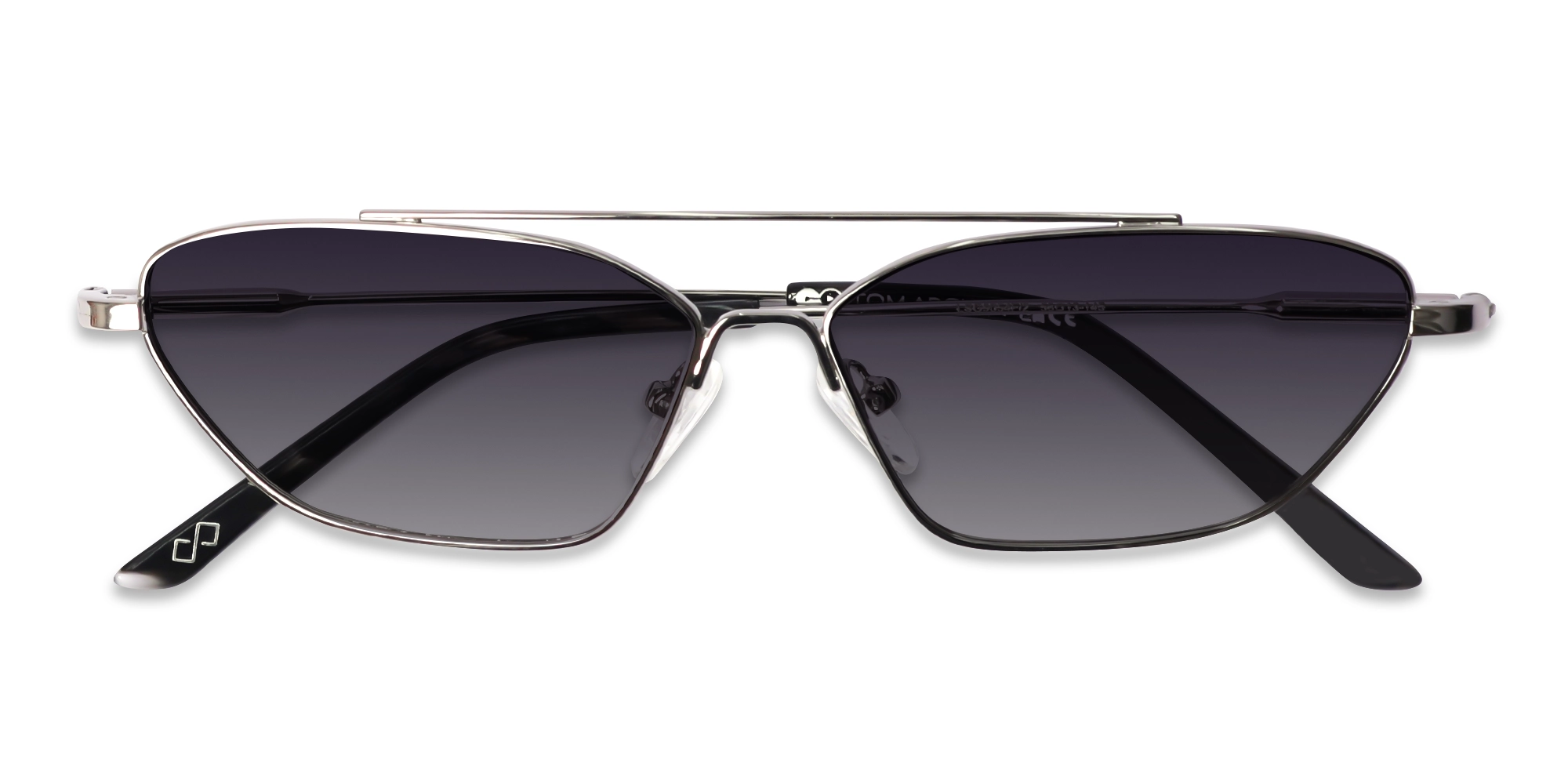 Silver Rectangle Geometric Full-Rim Sunglasses 6
