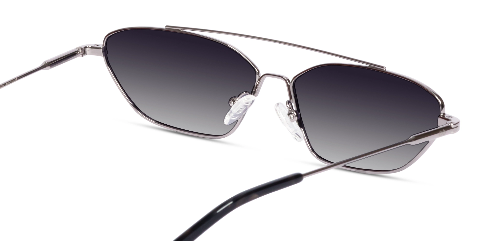 Silver Rectangle Geometric Full-Rim Sunglasses 5