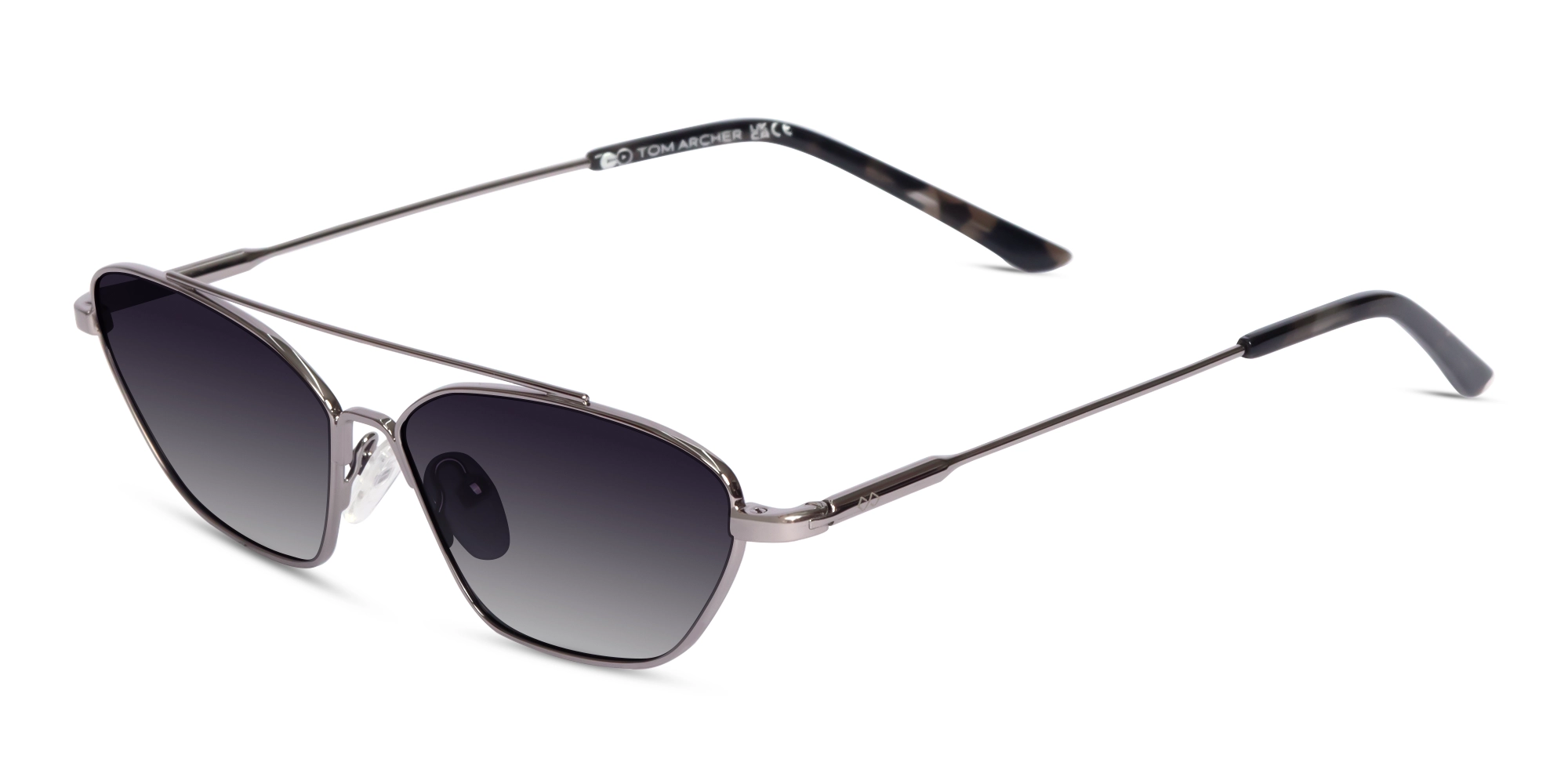 Silver Rectangle Geometric Full-Rim Sunglasses 3 Silver Rectangle Geometric Full-Rim Sunglasses 3