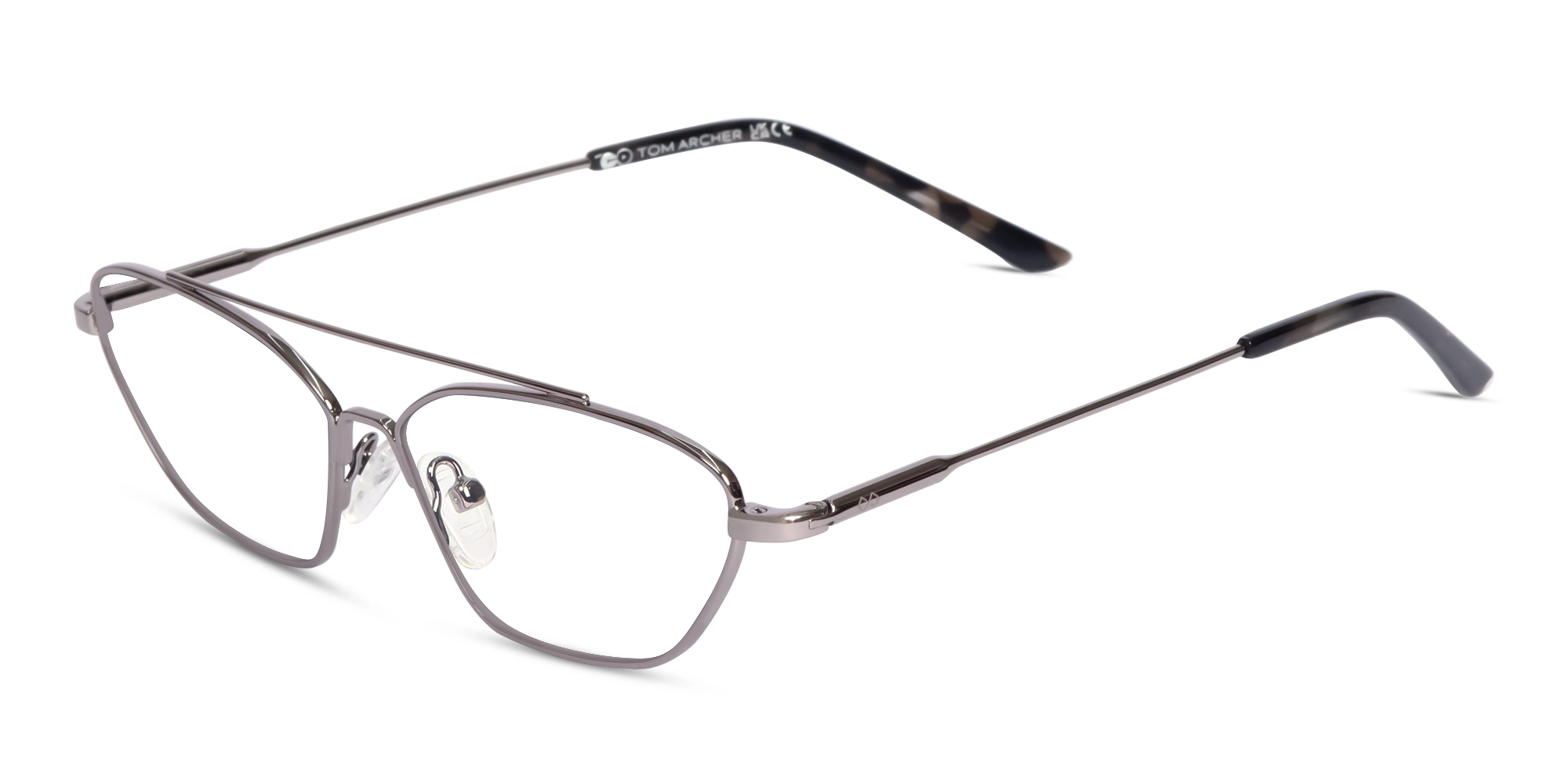 Silver & Grey Gradient Geometric Glasses Silver & Grey Gradient Geometric Glasses
