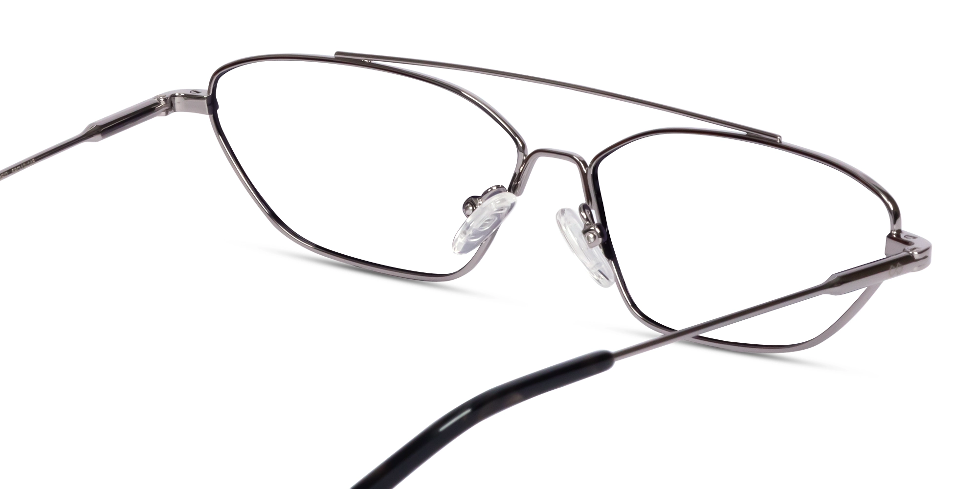 Silver & Grey Gradient Geometric Glasses