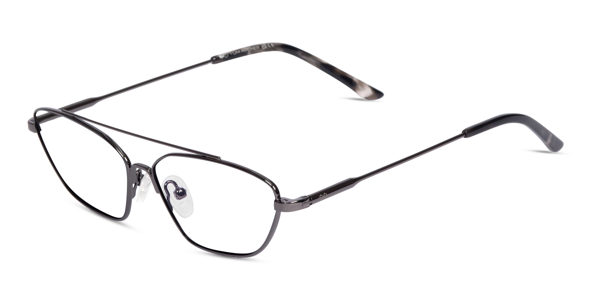 Gunmetal & Grey Rectangle Glasses Gunmetal & Grey Rectangle Glasses