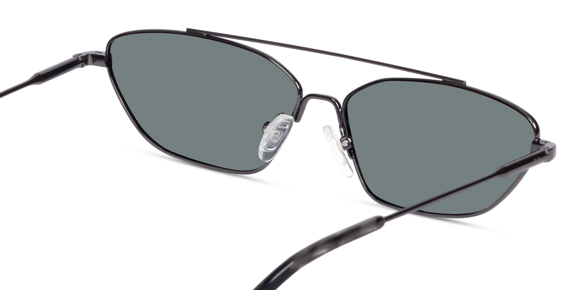 Gold Rectangle Geometric Full-Rim Sunglasses 5