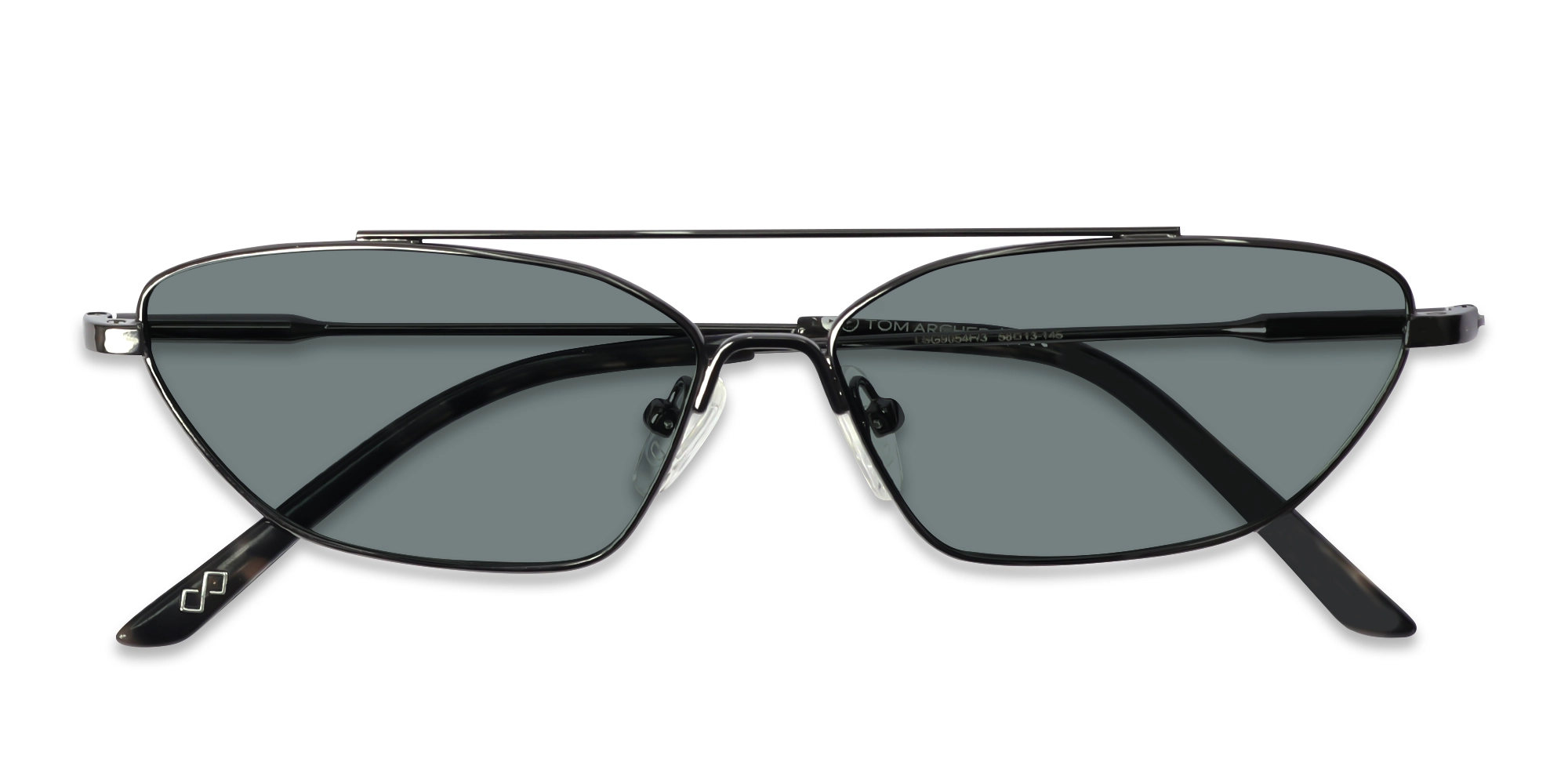 Gold Rectangle Geometric Full-Rim Sunglasses 6