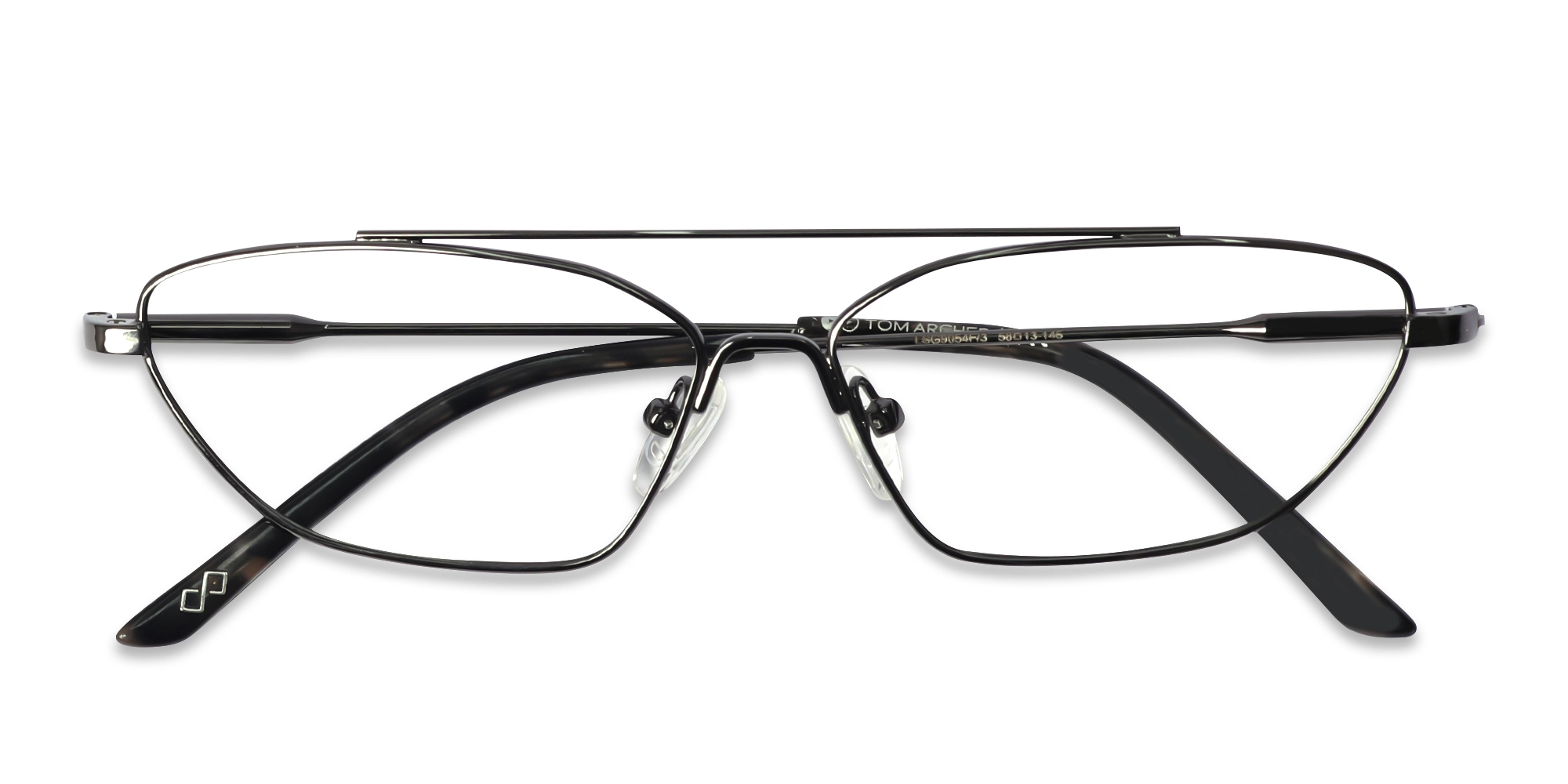 Gunmetal & Grey Rectangle Glasses