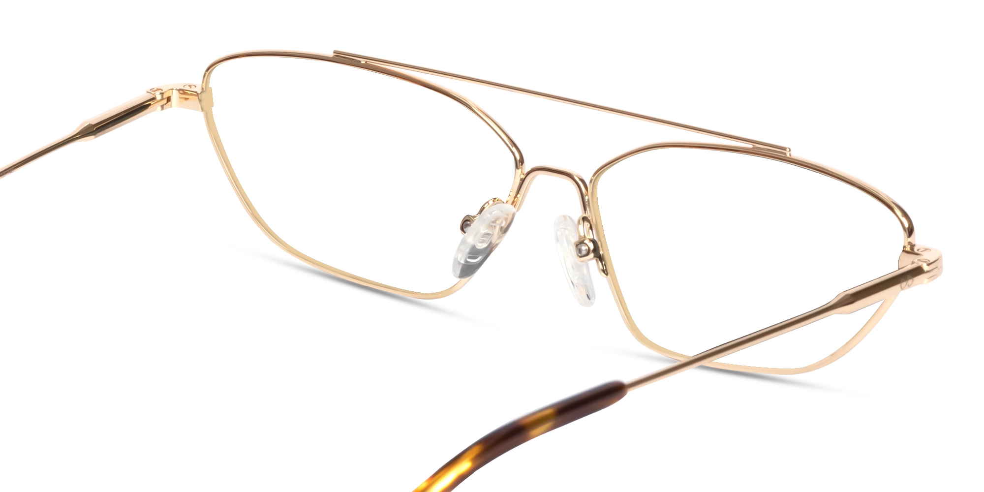 Gold & Green Rectangle Glasses