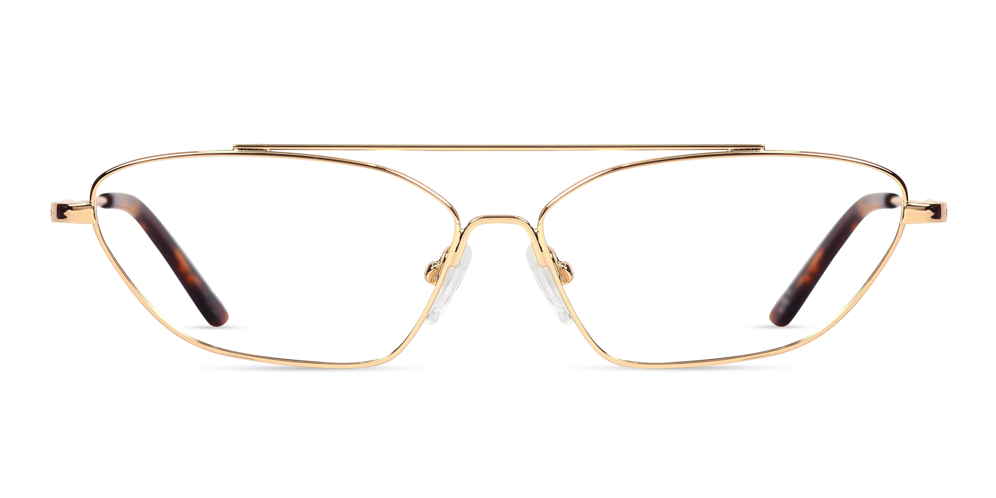 Gold & Green Rectangle Glasses