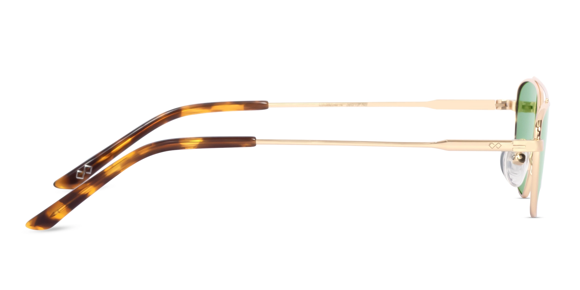 Matte Polished Gold Oval Metal Sunglasses 4