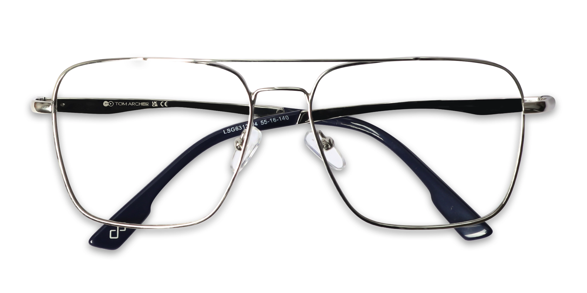 Metal Silver Square Pilot Glasses