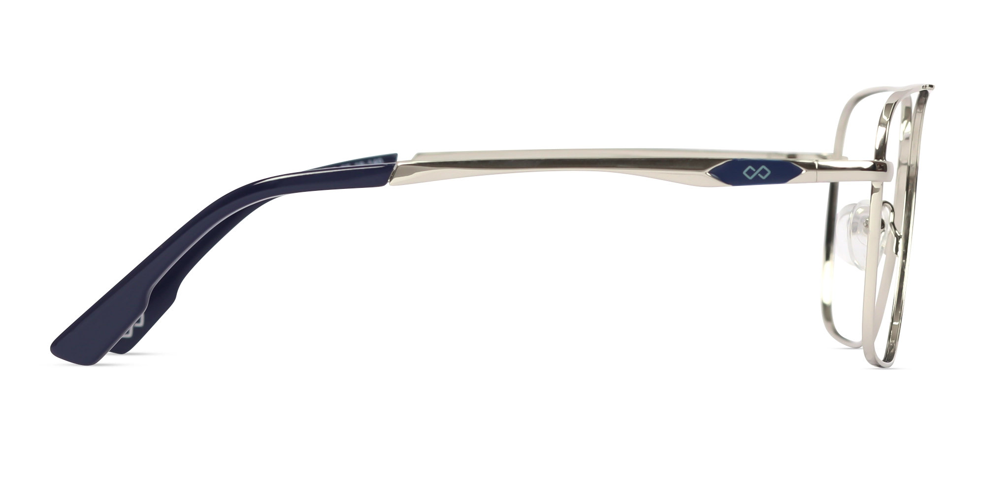Metal Silver Square Pilot Glasses