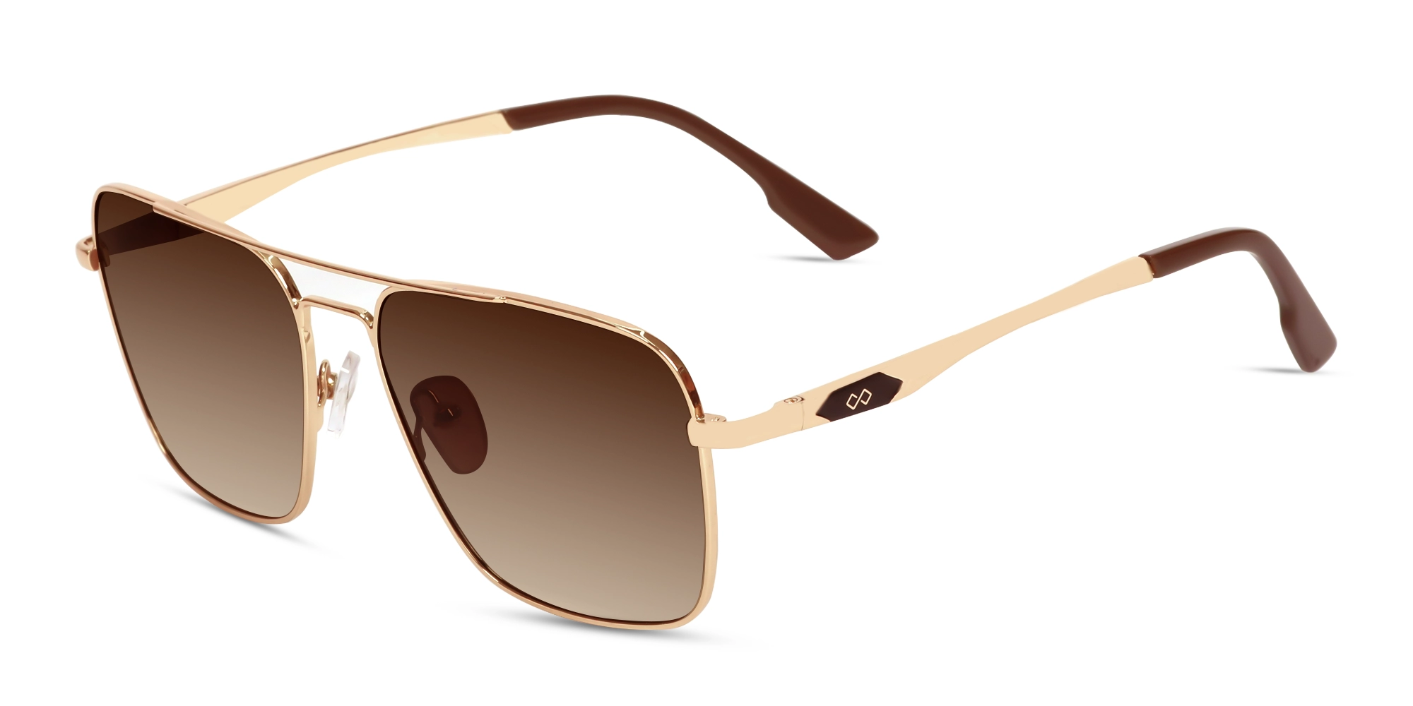 Gold Lightweight Meta Pilot Sunglasses 3