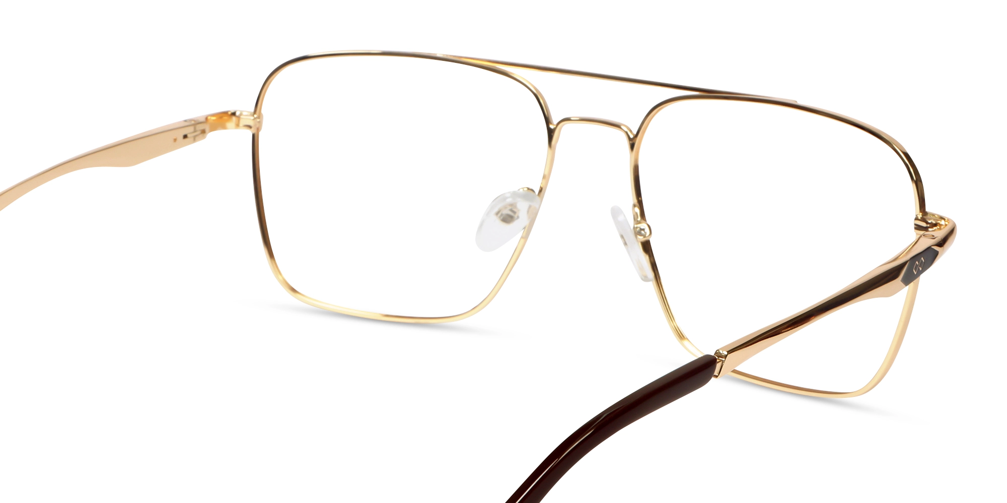 Metal Gold Square Pilot Glasses