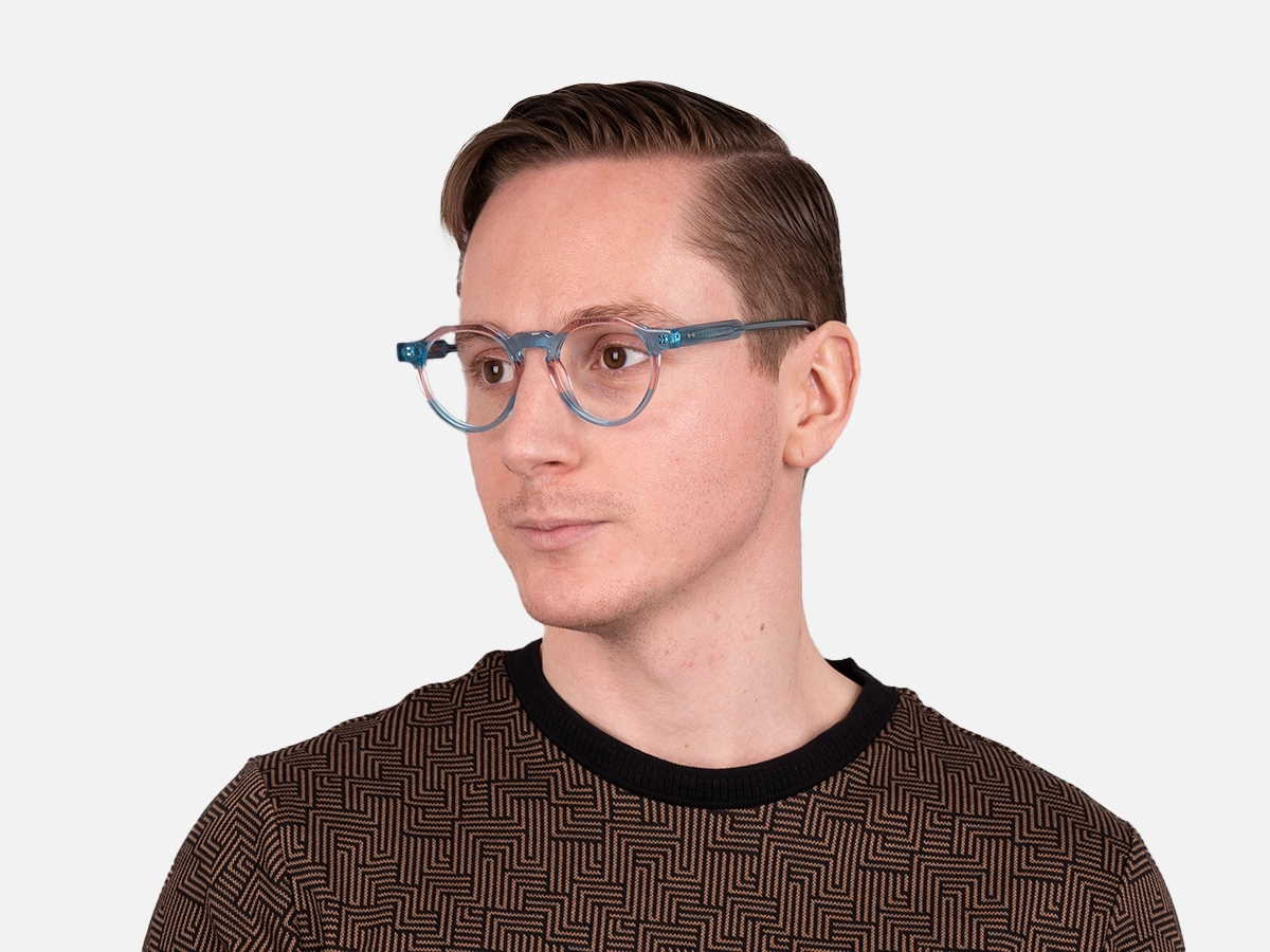 Crystal Blue & Crystal Pink Geometric Glasses-41