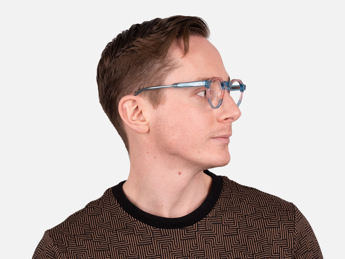 Crystal Blue & Crystal Pink Geometric Glasses-43