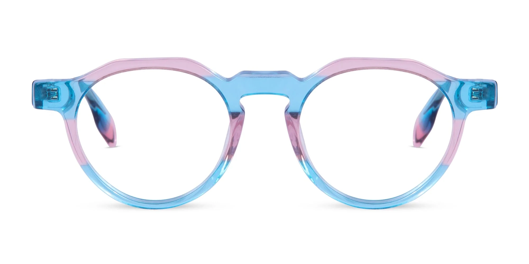 Crystal Blue & Crystal Pink Geometric Glasses-1