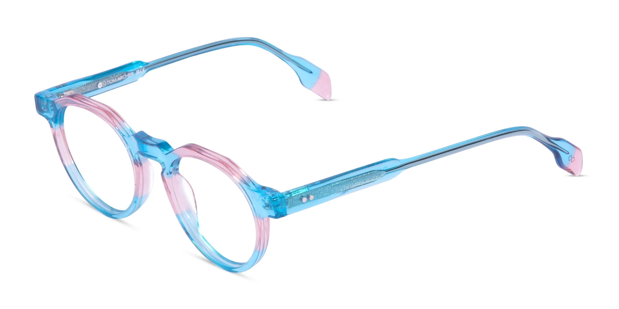 Crystal Blue & Crystal Pink Geometric Glasses-3