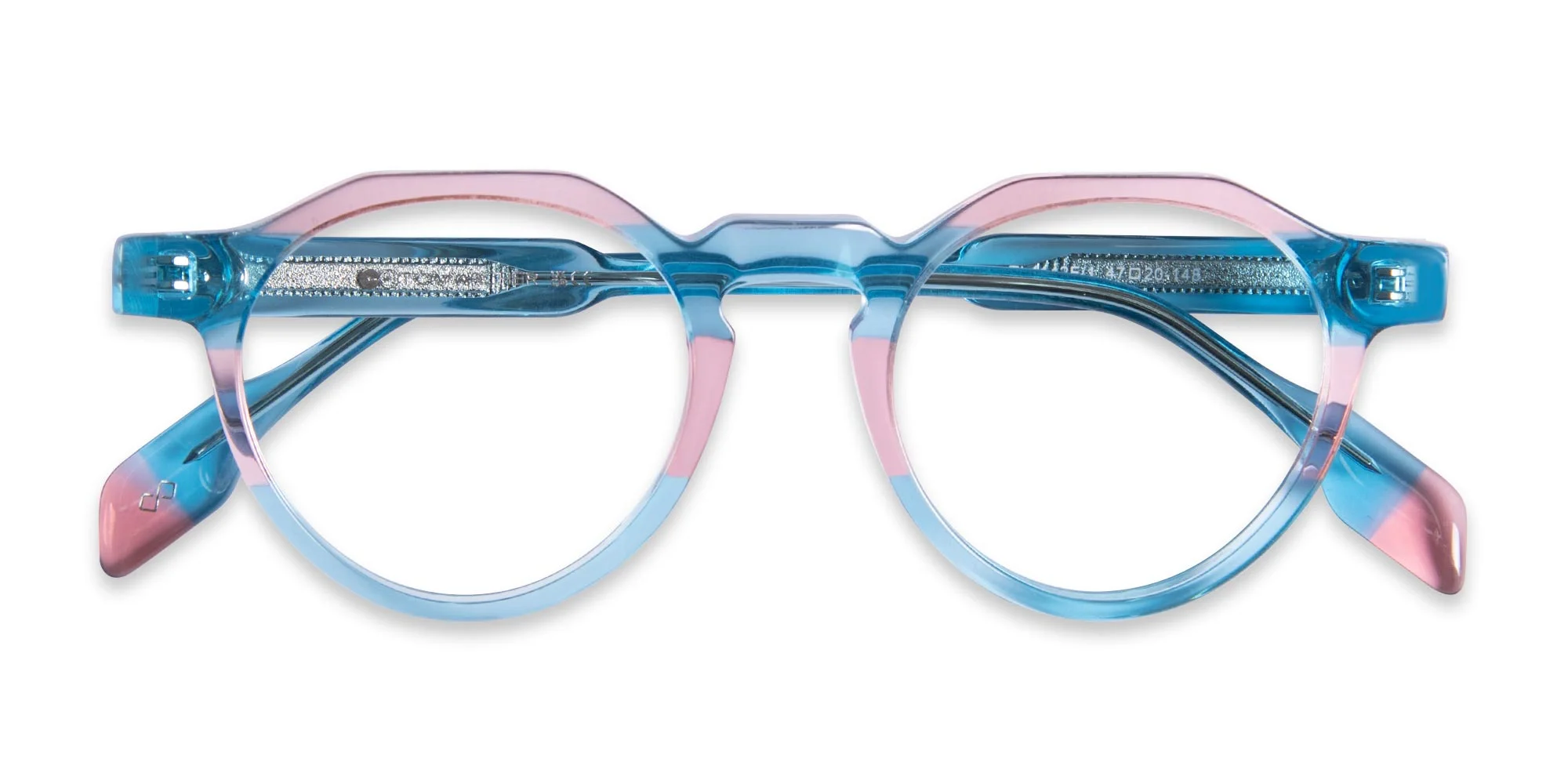 Crystal Blue & Crystal Pink Geometric Glasses-6