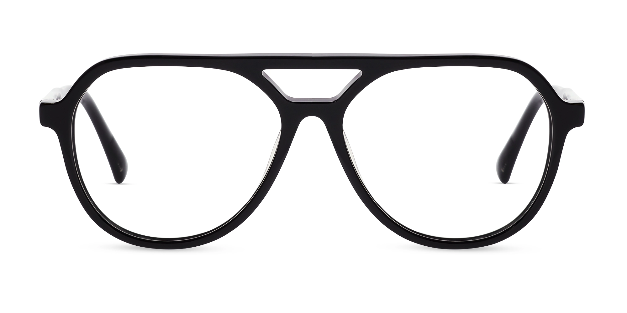 Black Acetate Pilot Eyeglasses-1 Black Acetate Pilot Eyeglasses-1