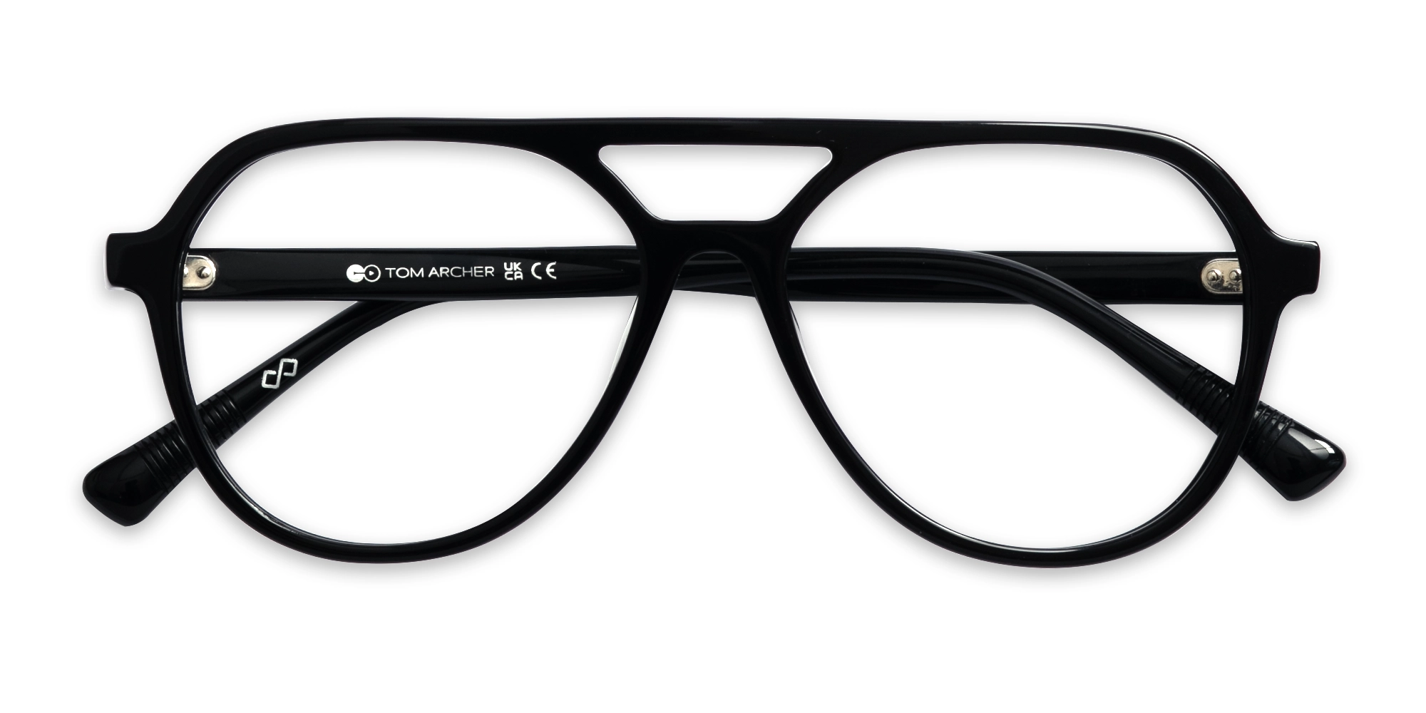Black Acetate Pilot Eyeglasses-6