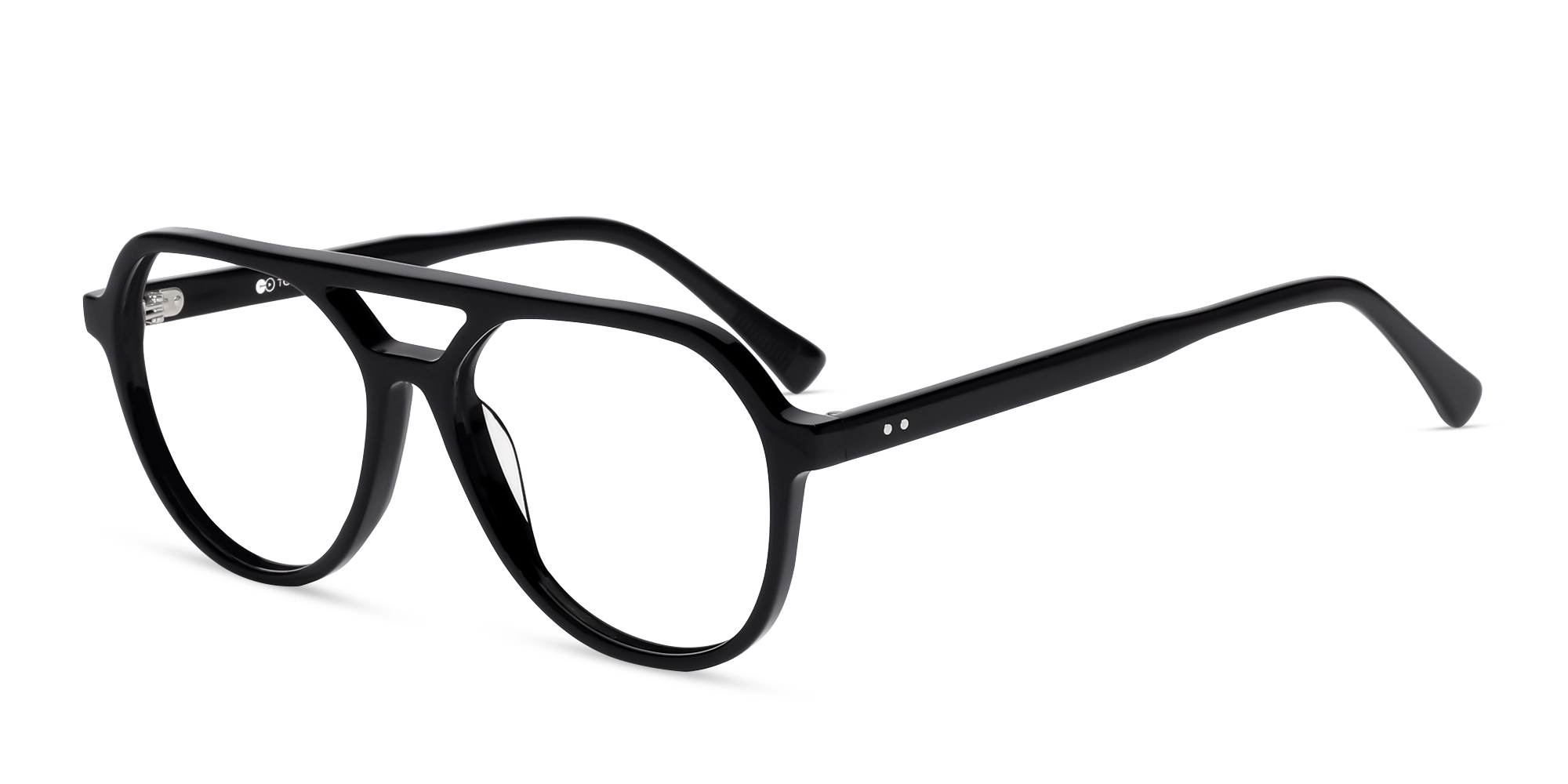Black Acetate Pilot Eyeglasses-3 Black Acetate Pilot Eyeglasses-3