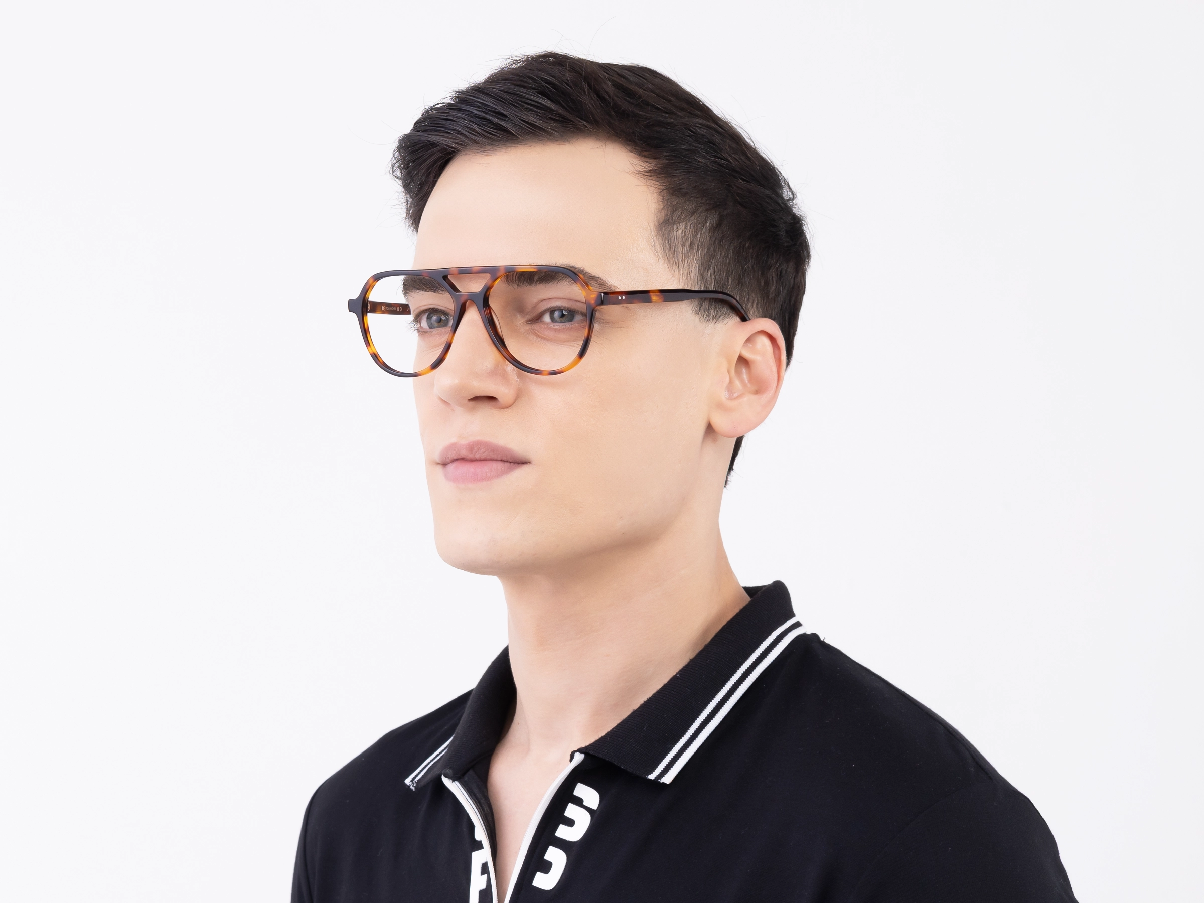 Tortoise Acetate Pilot Double Bridge Glasses