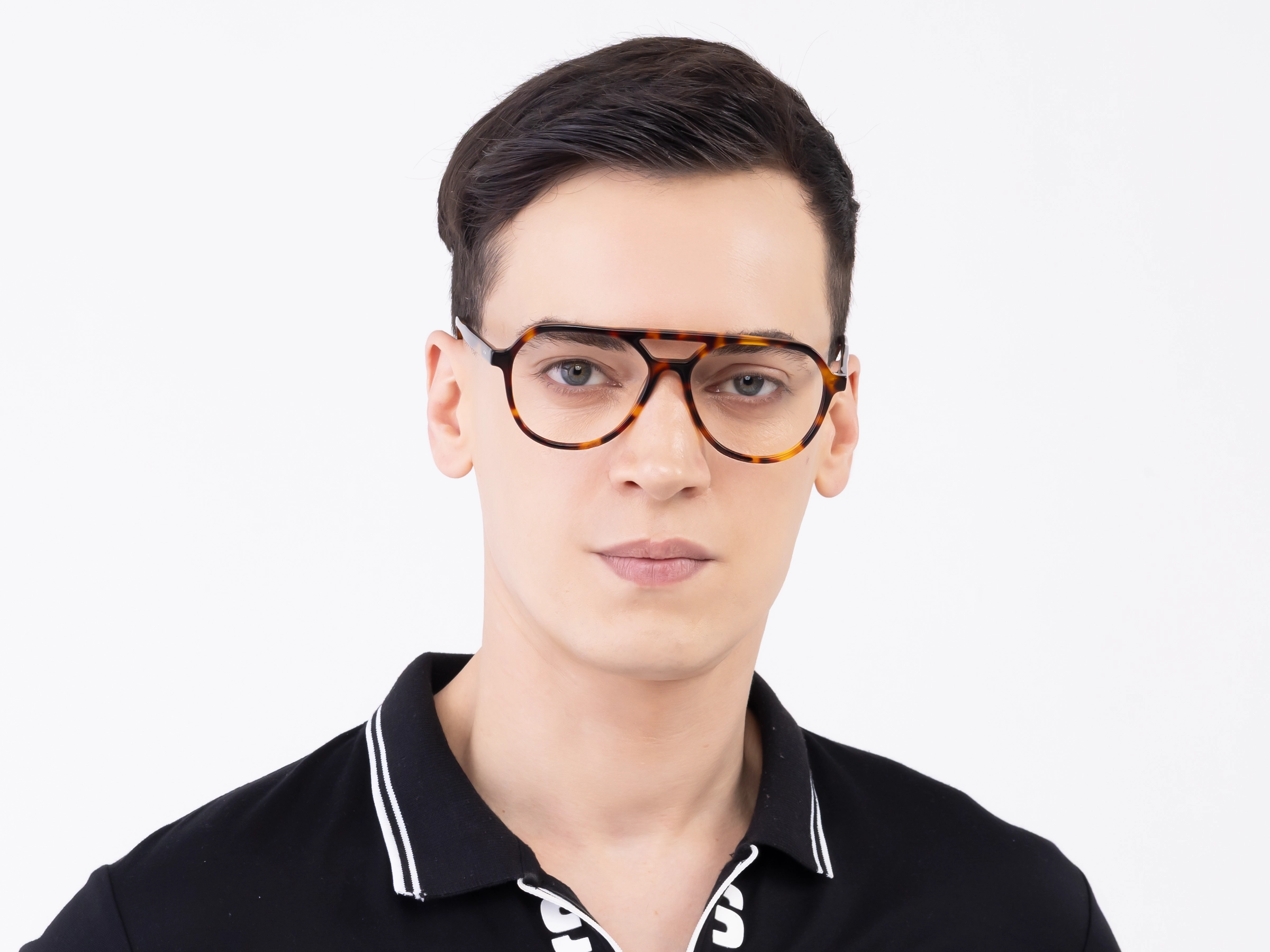 Tortoise Acetate Pilot Double Bridge Glasses