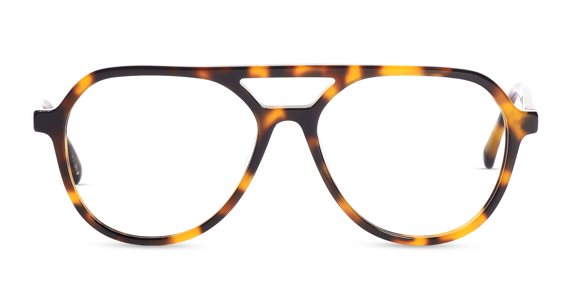 Tortoise Acetate Pilot Double Bridge Glasses-1