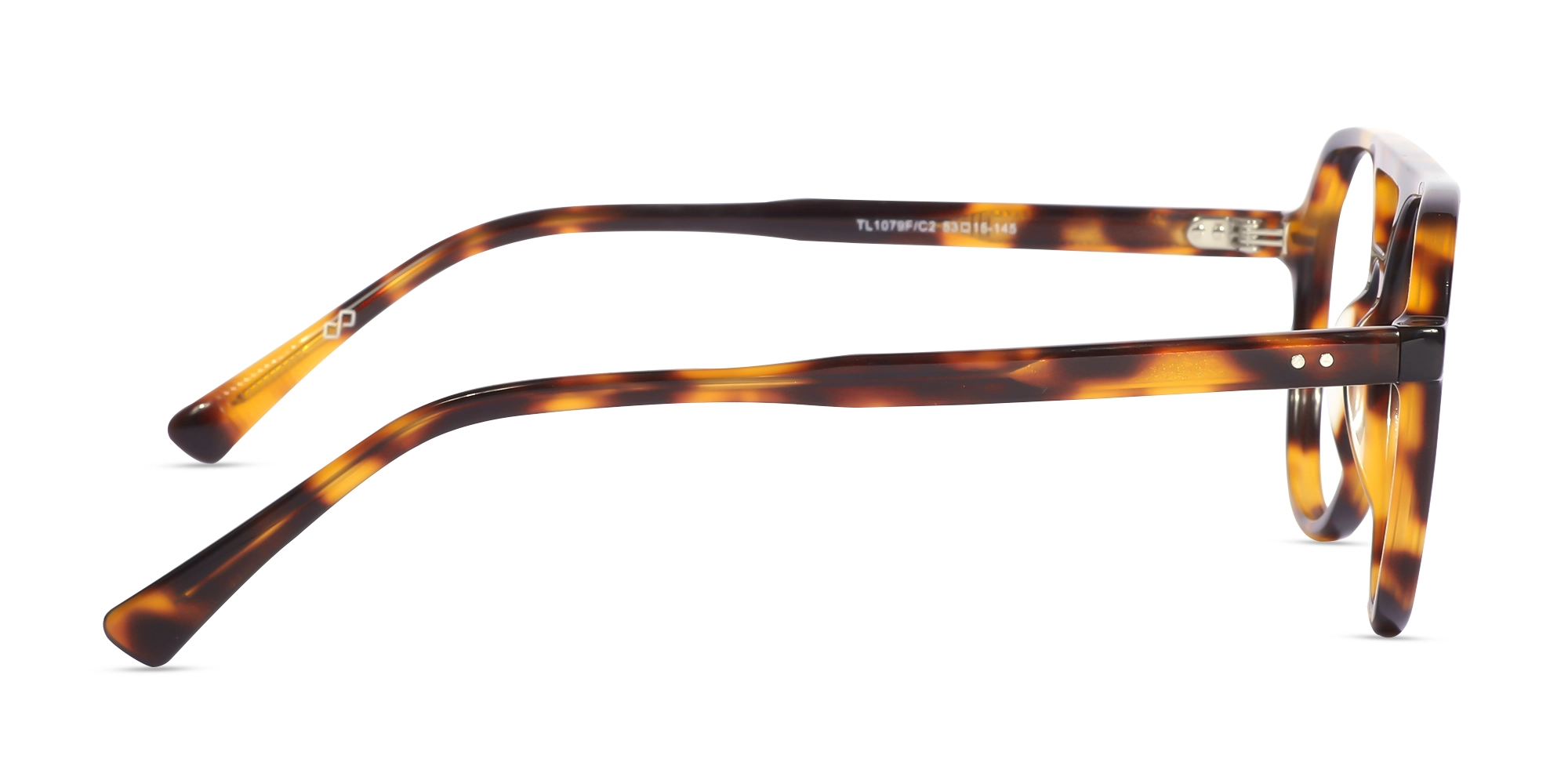 Tortoise Acetate Pilot Double Bridge Glasses-4