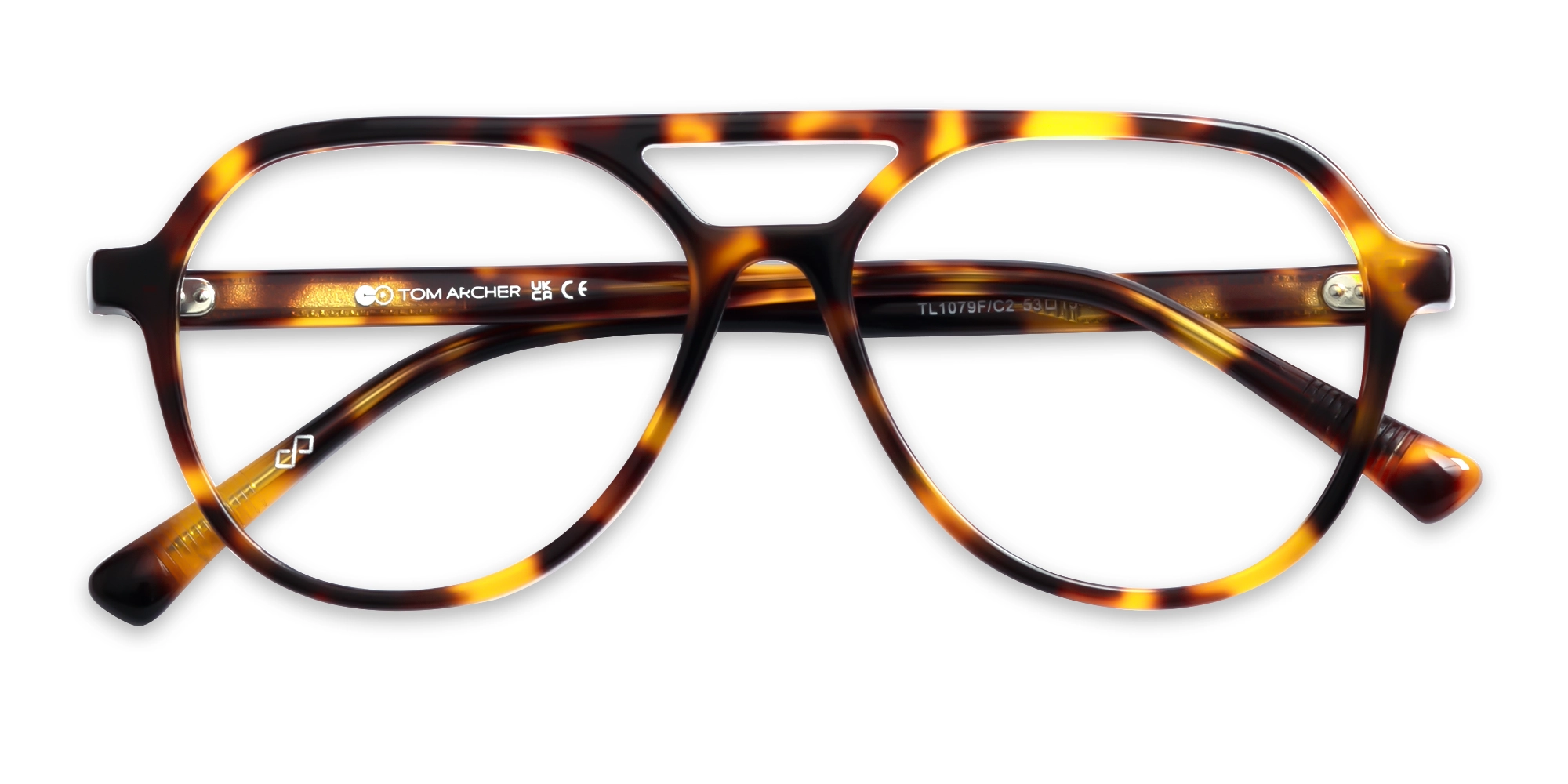 Tortoise Acetate Pilot Double Bridge Glasses-6
