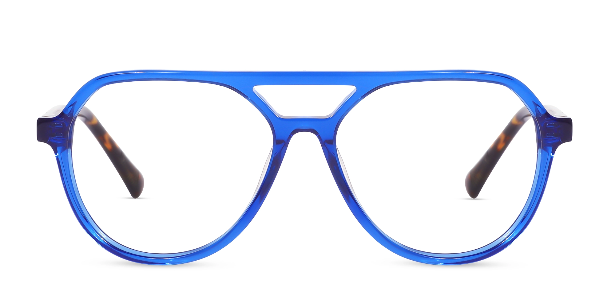 Crystal Blue Double Bridge Eyeglasses-1
