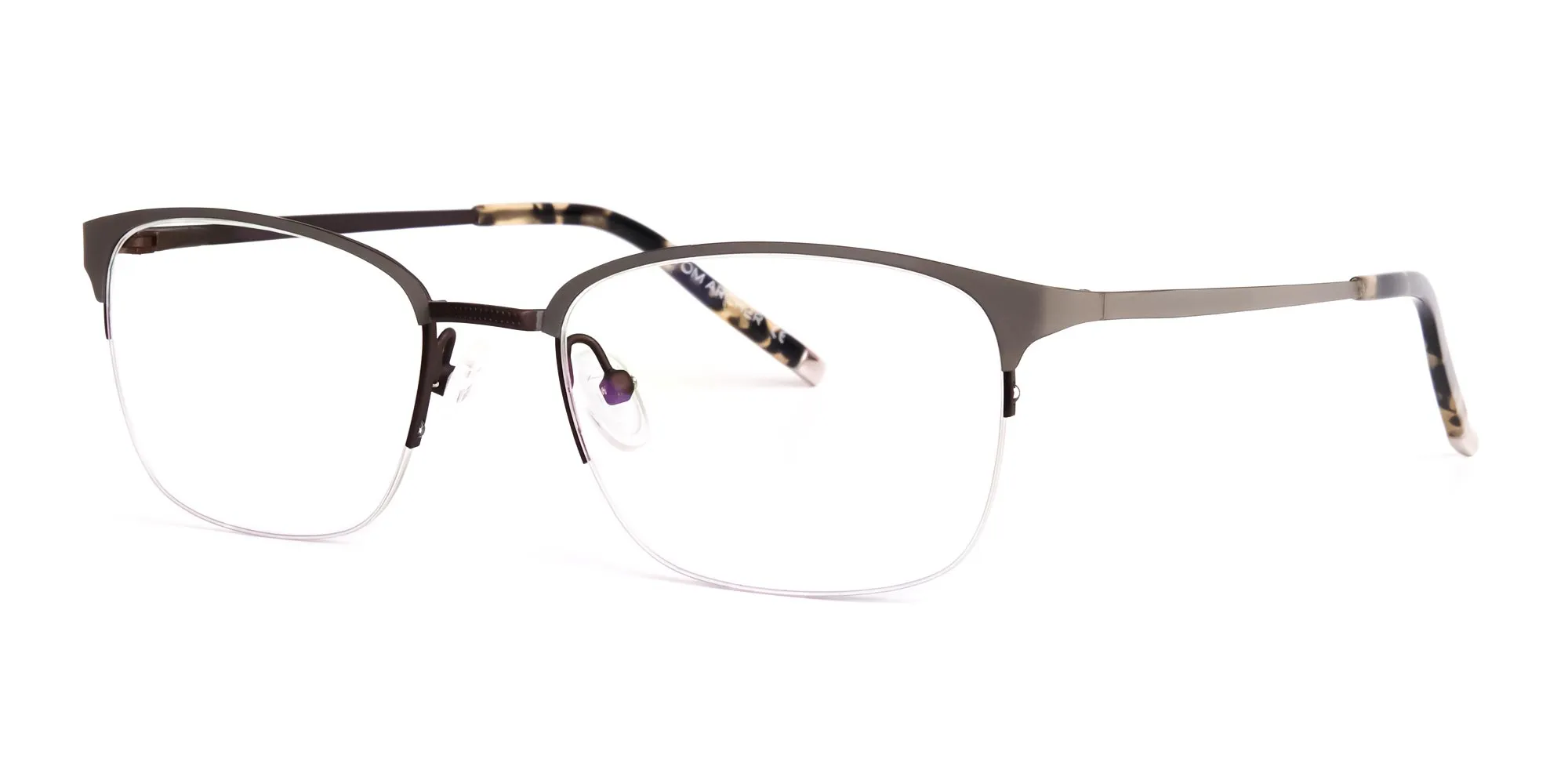 rectangular gunmetal half-rim-glasses frames-2