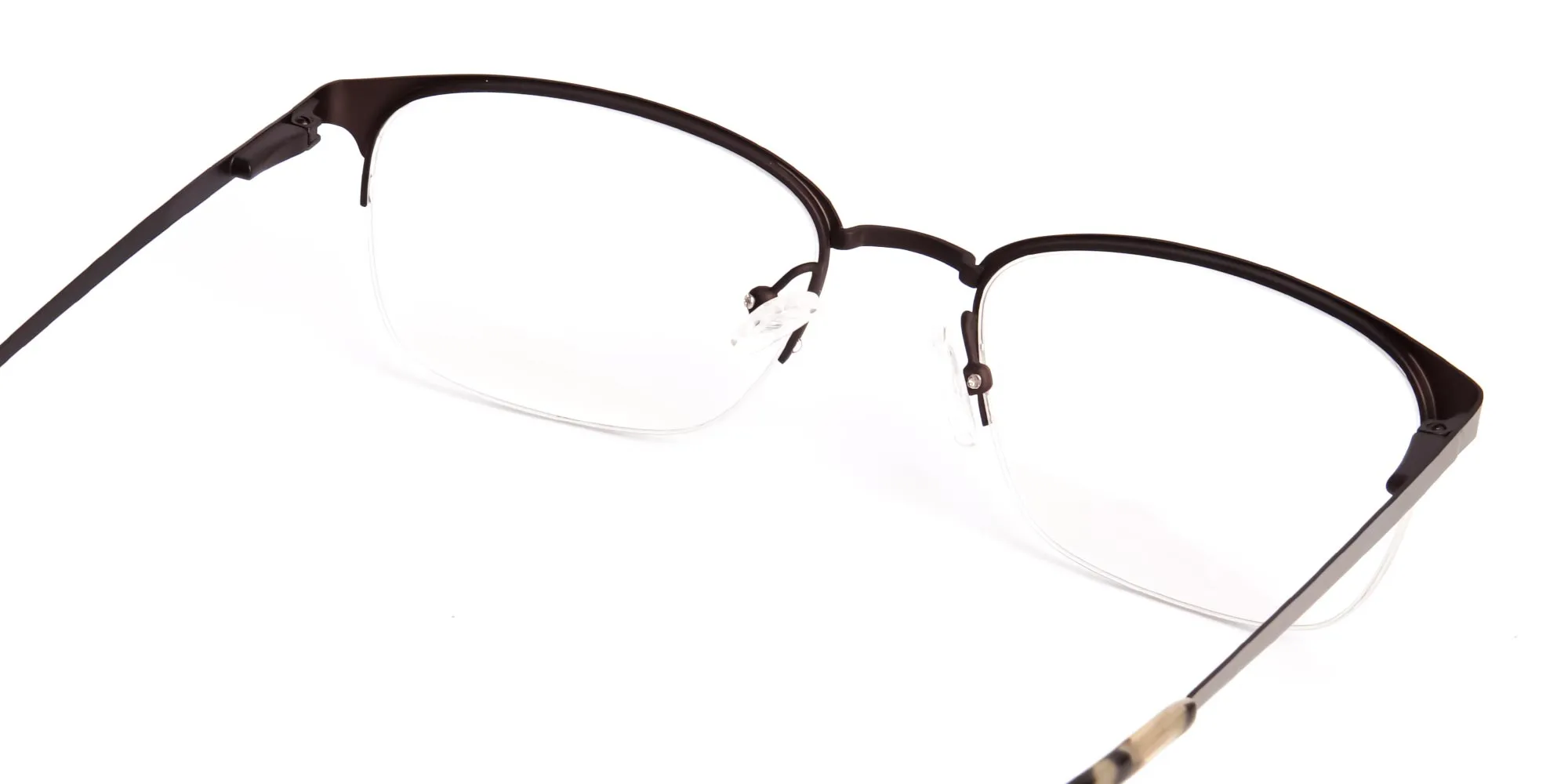 rectangular gunmetal half-rim-glasses frames-2