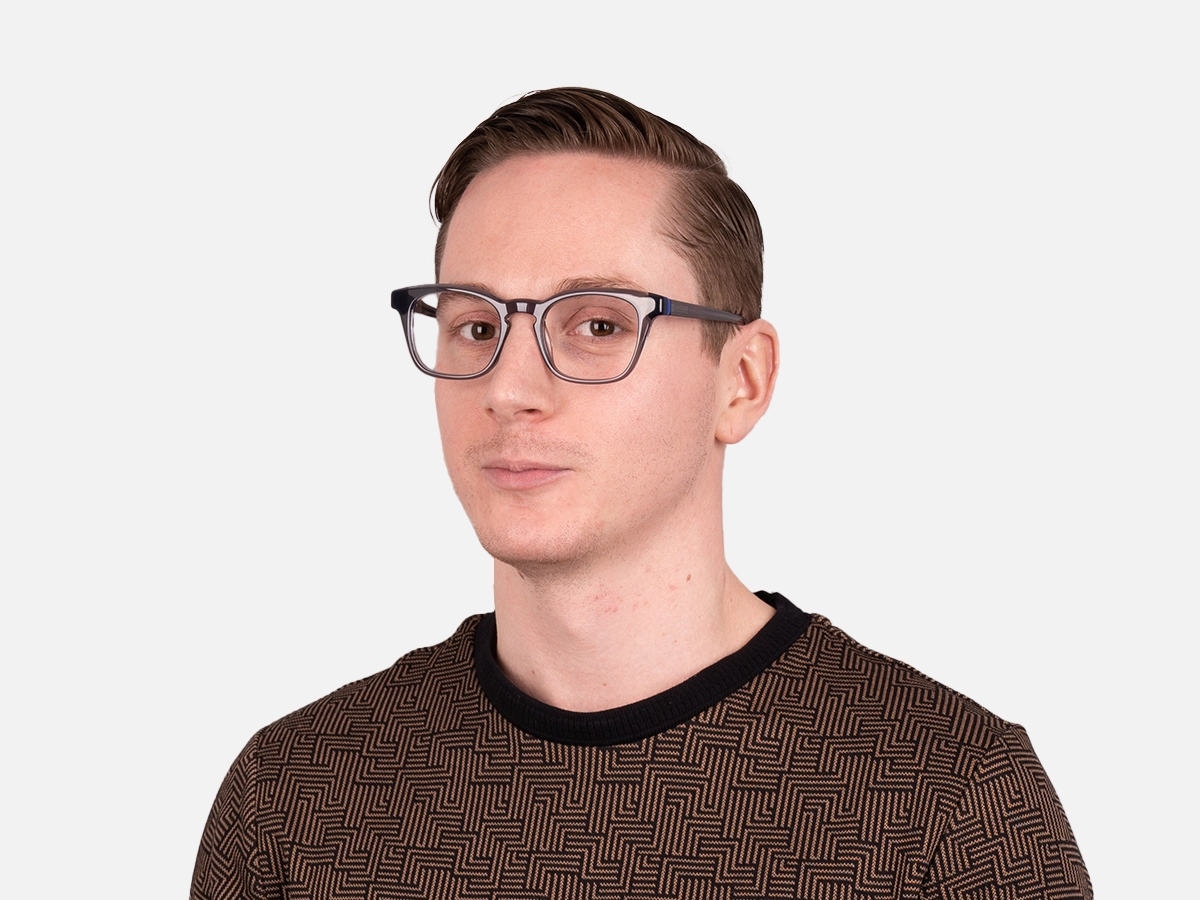 Charcoal Grey Square Glasses-41
