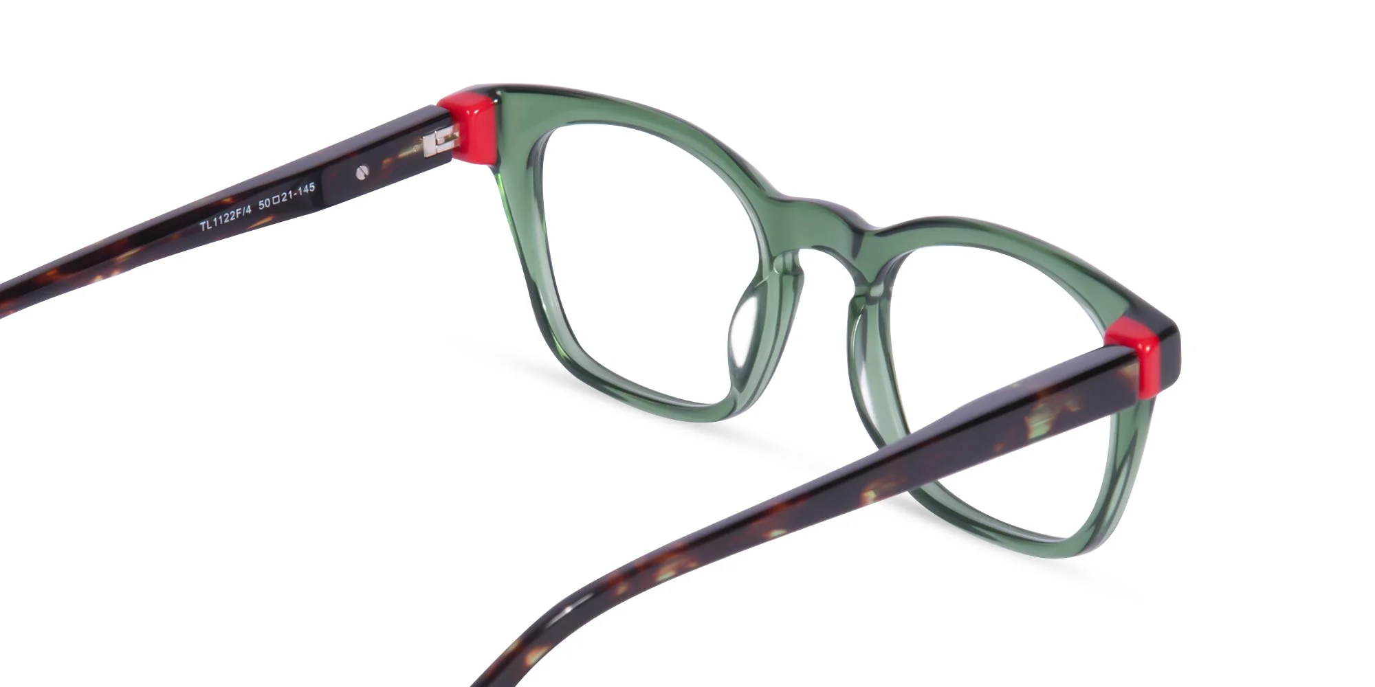 Crystal Olive Green Square Glasses-5