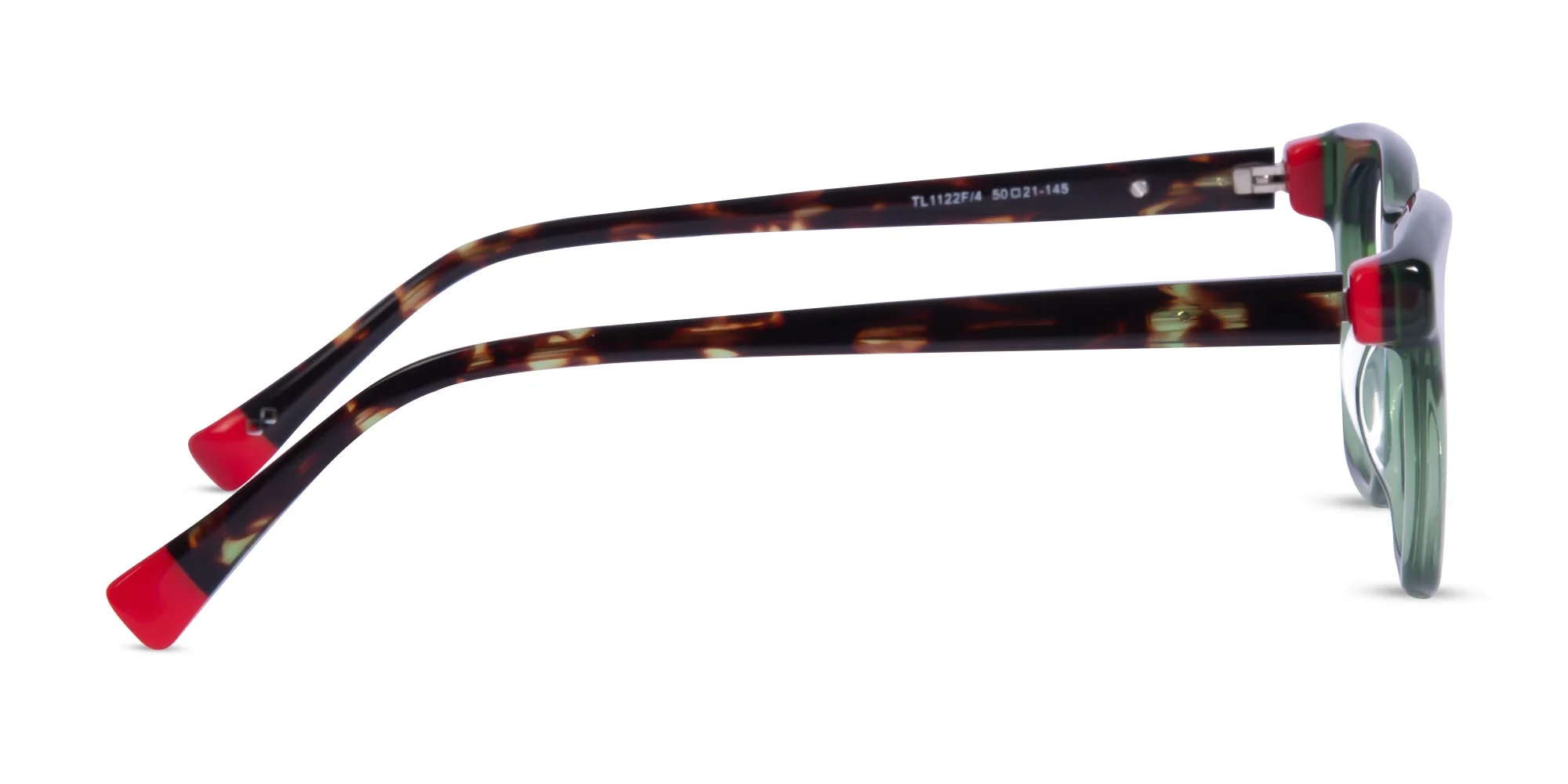 Crystal Olive Green Square Glasses-4