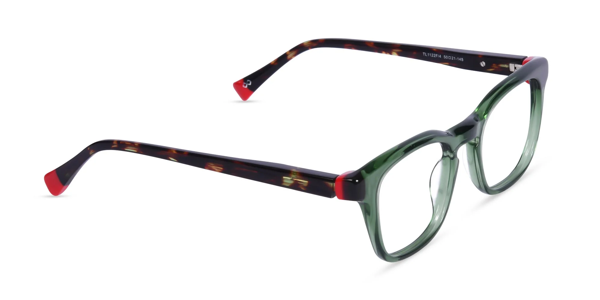 Crystal Olive Green Square Glasses-2