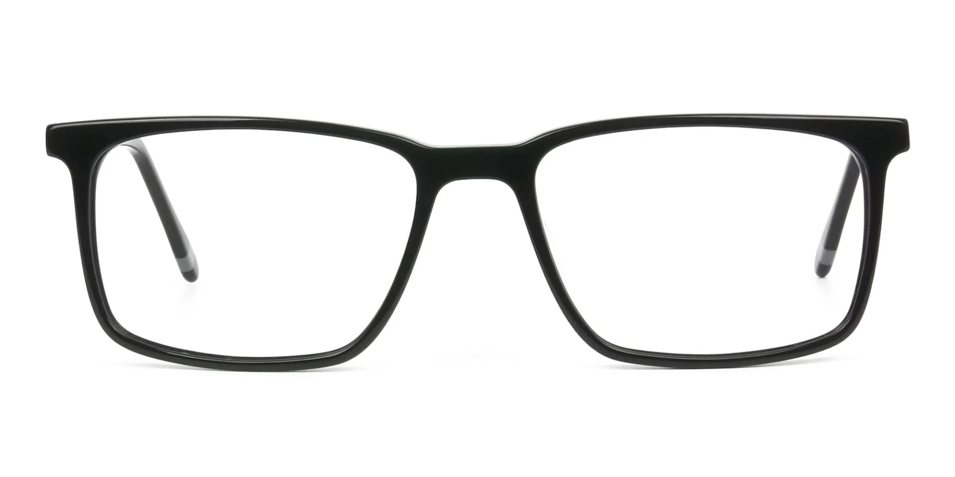 A96052F/1 - Designer Black Glasses in Rectangular