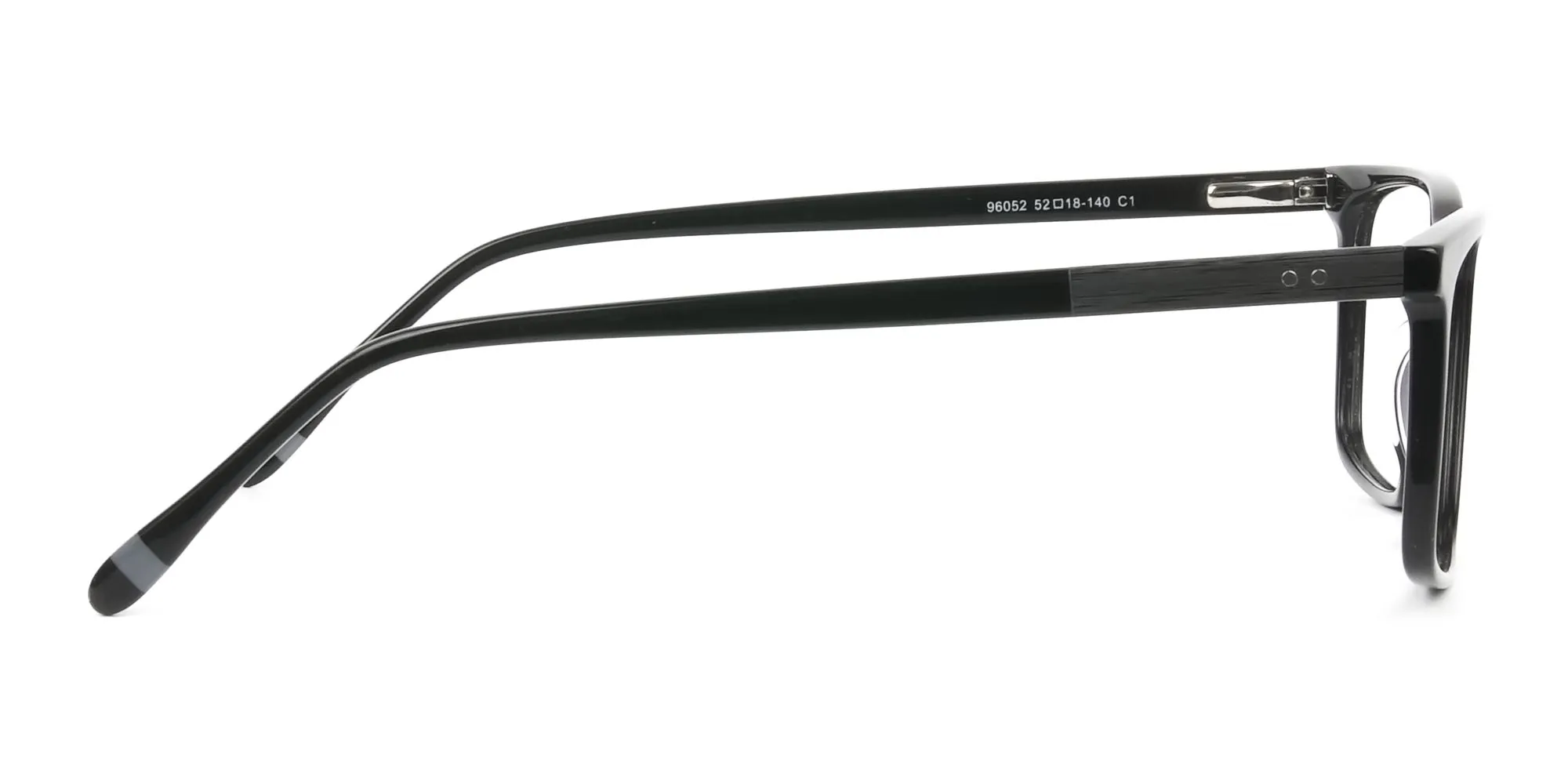 Designer Black Glasses Rectangular - 2