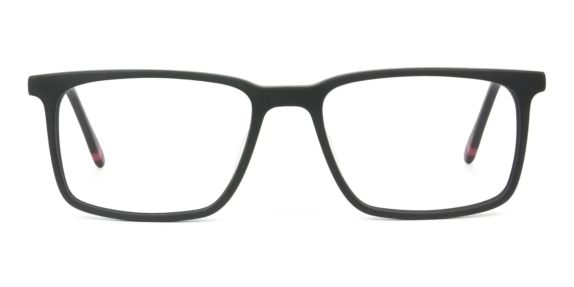 A96052F/2 - Designer Matte Black Optical Glasses in Rectangular