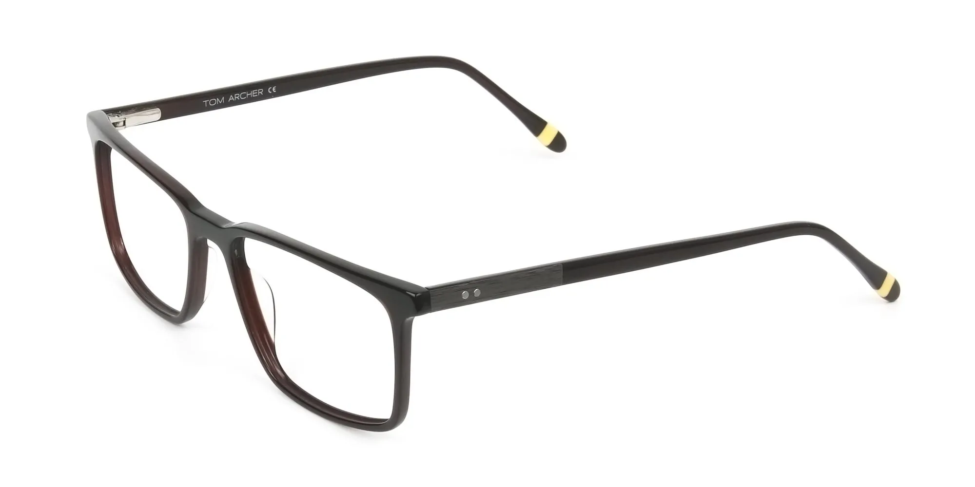 Designer Dark Brown Glasses Rectangular - 2 Designer Dark Brown Glasses Rectangular - 2