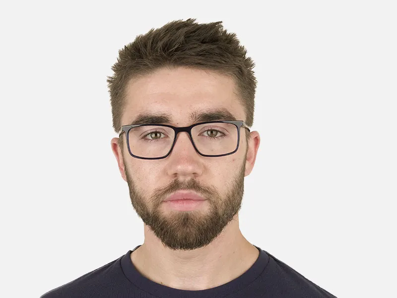 Designer Navy Blue Glasses Rectangular - 2