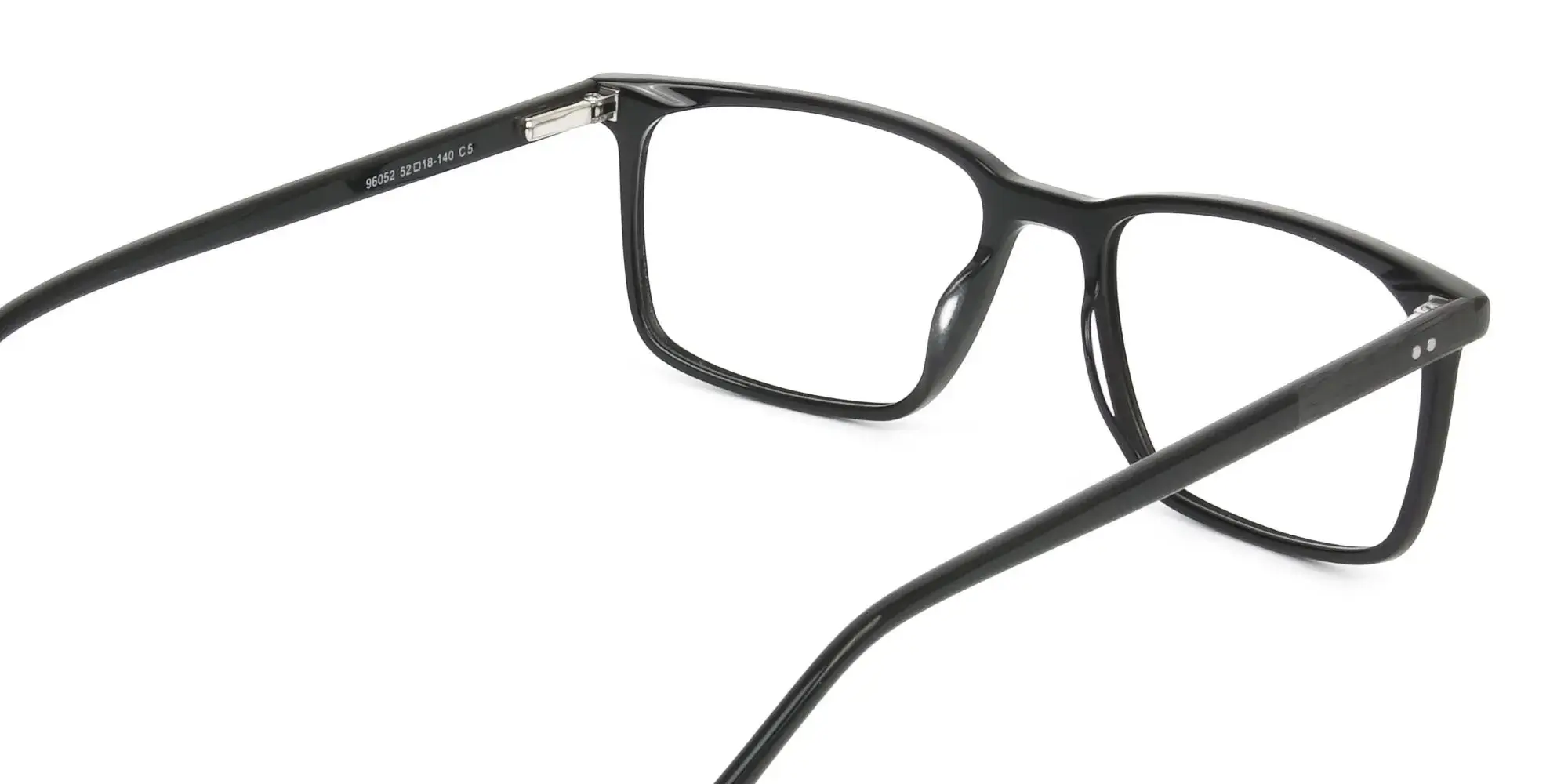 Designer Matte Grey Glasses Rectangular - 5
