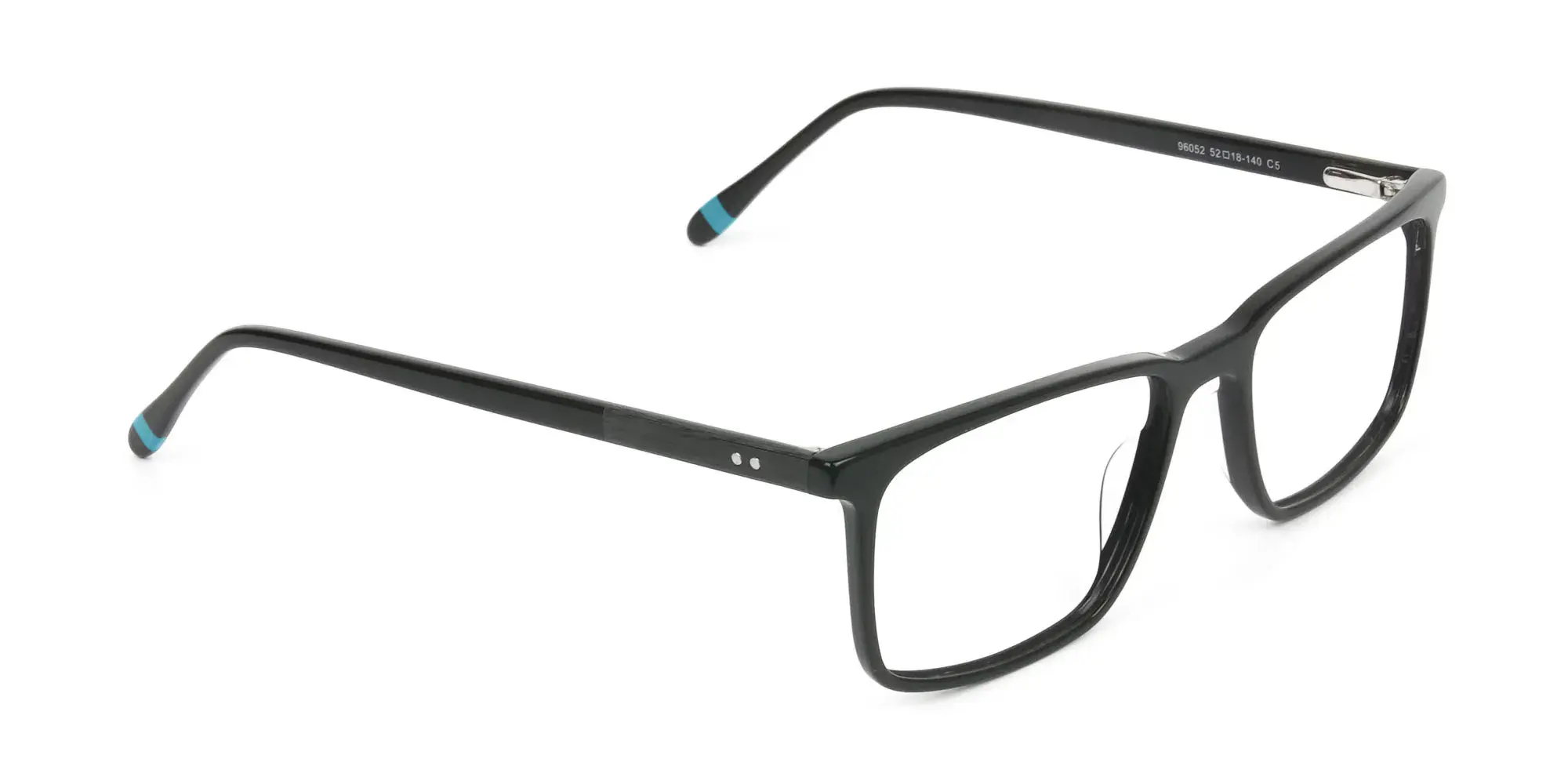 Designer Matte Grey Glasses Rectangular - 2