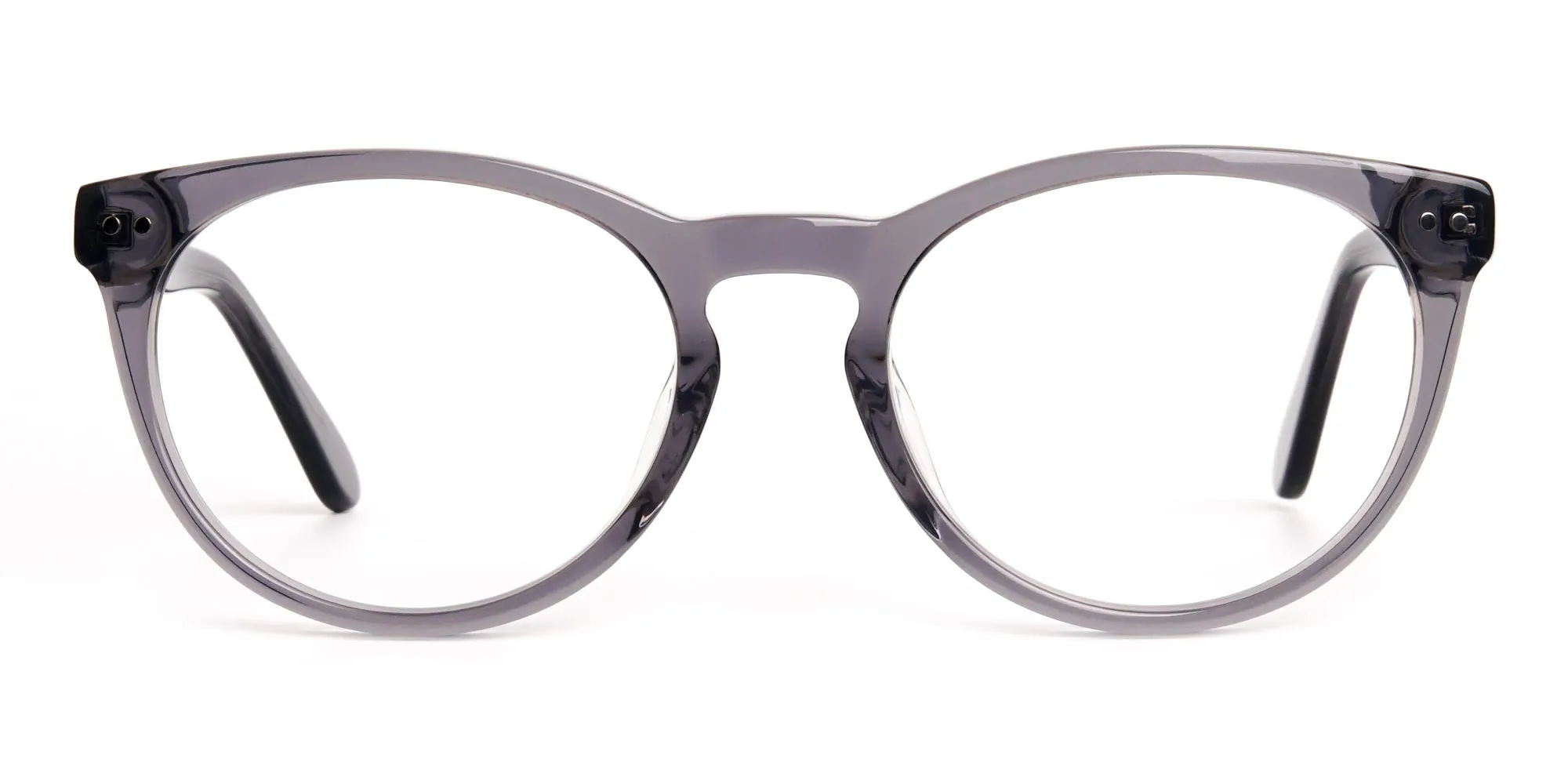 transparent grey round full rim glasses frames-2