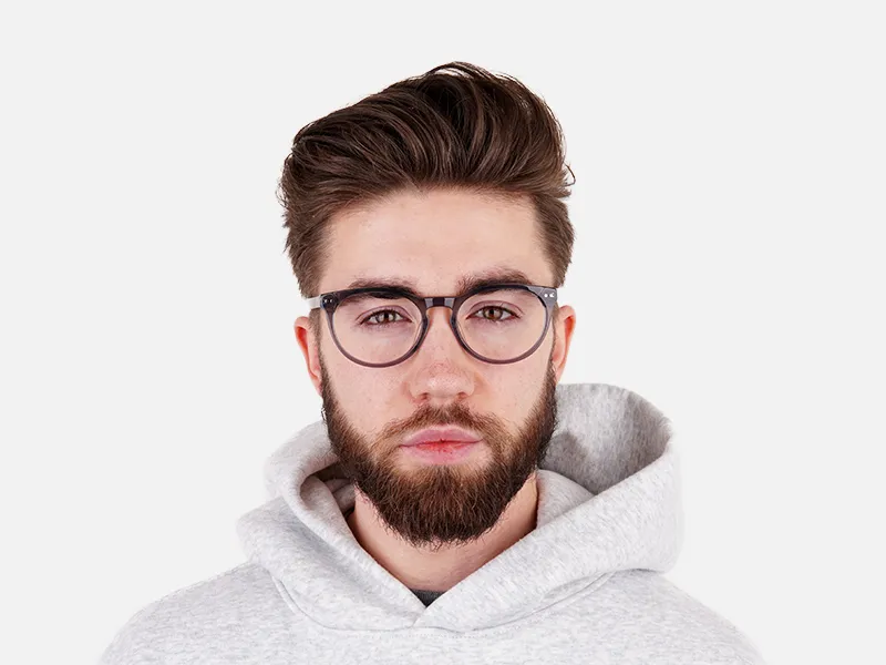 transparent grey round full rim glasses frames-2