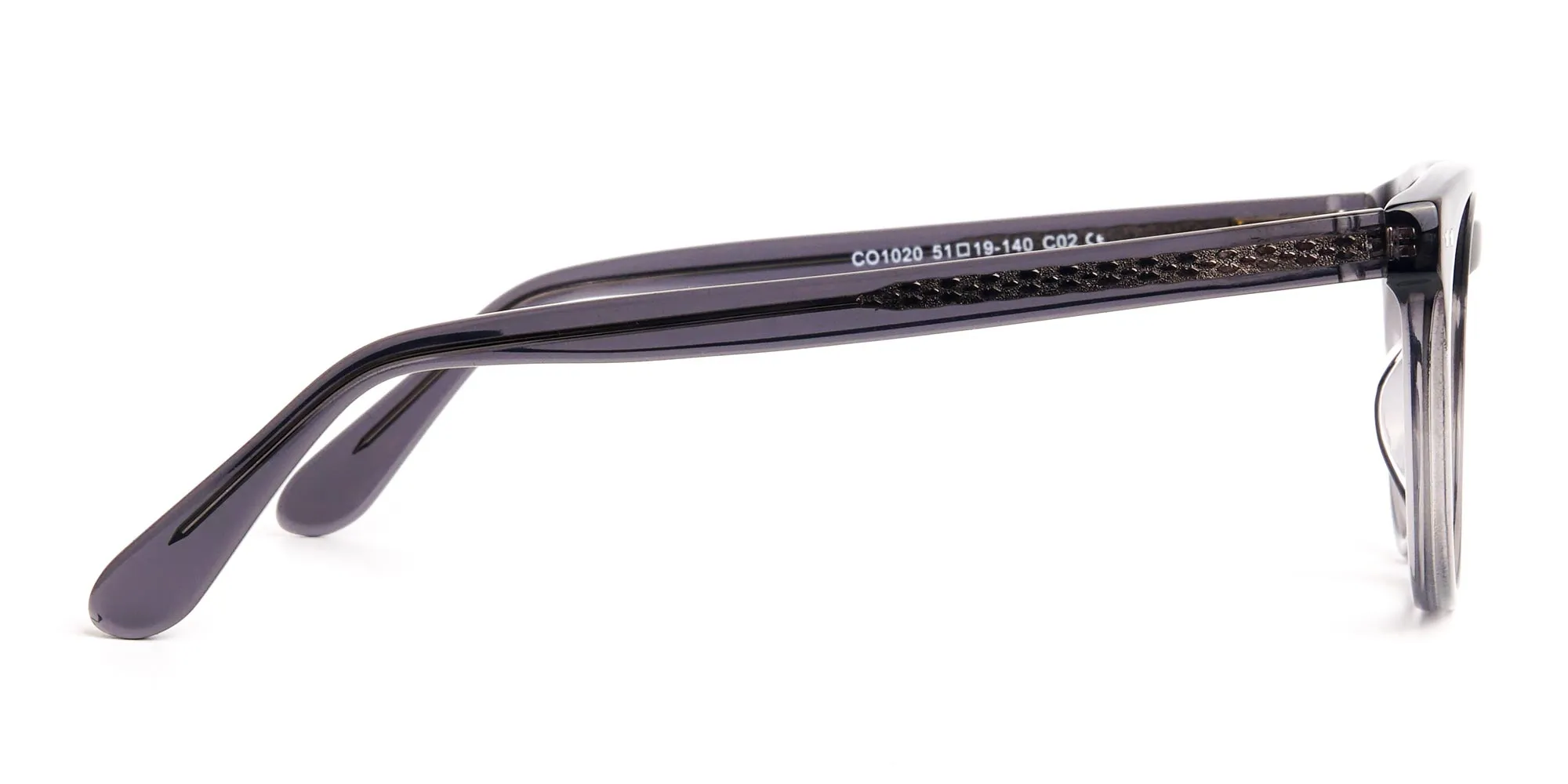transparent grey round full rim glasses frames-2