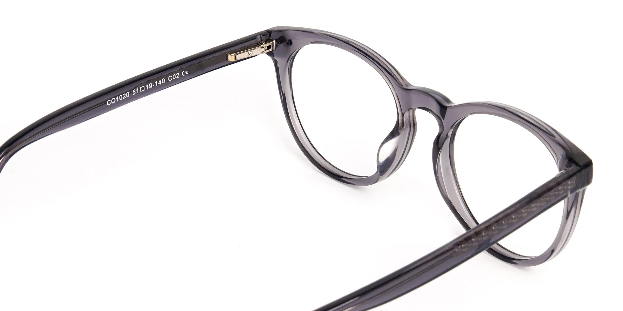 transparent grey round full rim glasses frames-2