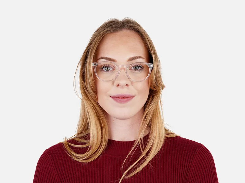 crystal clear or transparent round full rim glasses frames-2